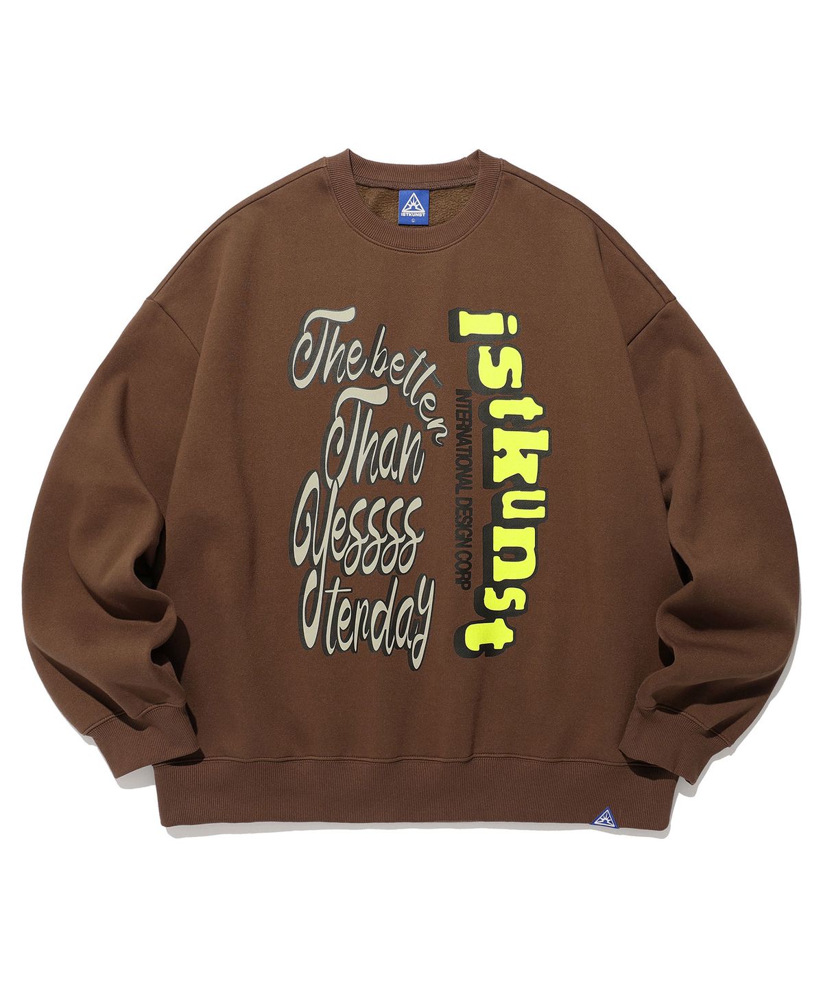 이스트쿤스트(ISTKUNST) VINTAGE BIG BTY SWEATSHIRTS_BROWN(IK2DFMM451A)