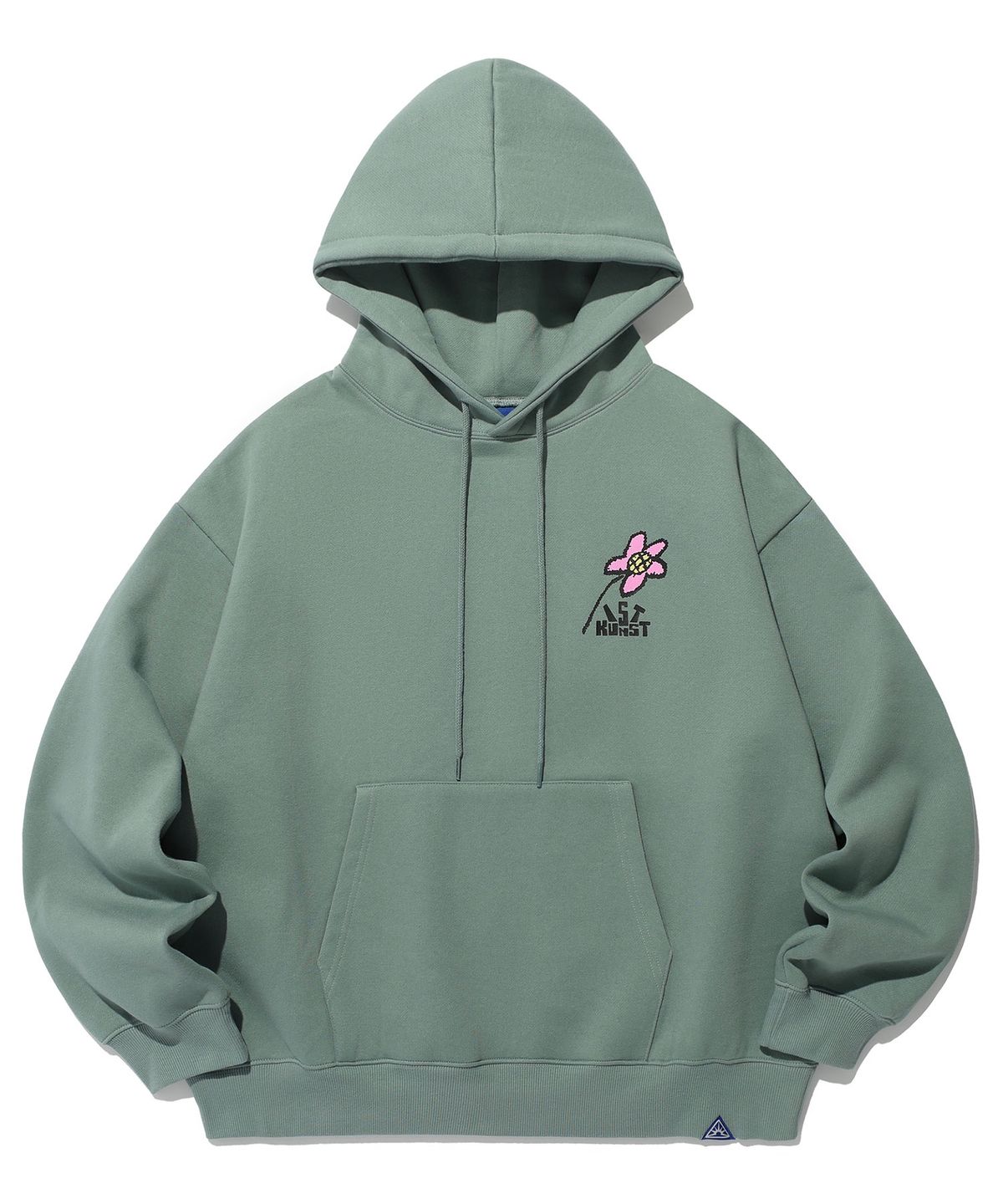 이스트쿤스트(ISTKUNST) DOODLE FLOWER HOODIE_DUST MINT(IK2DFMM429A)