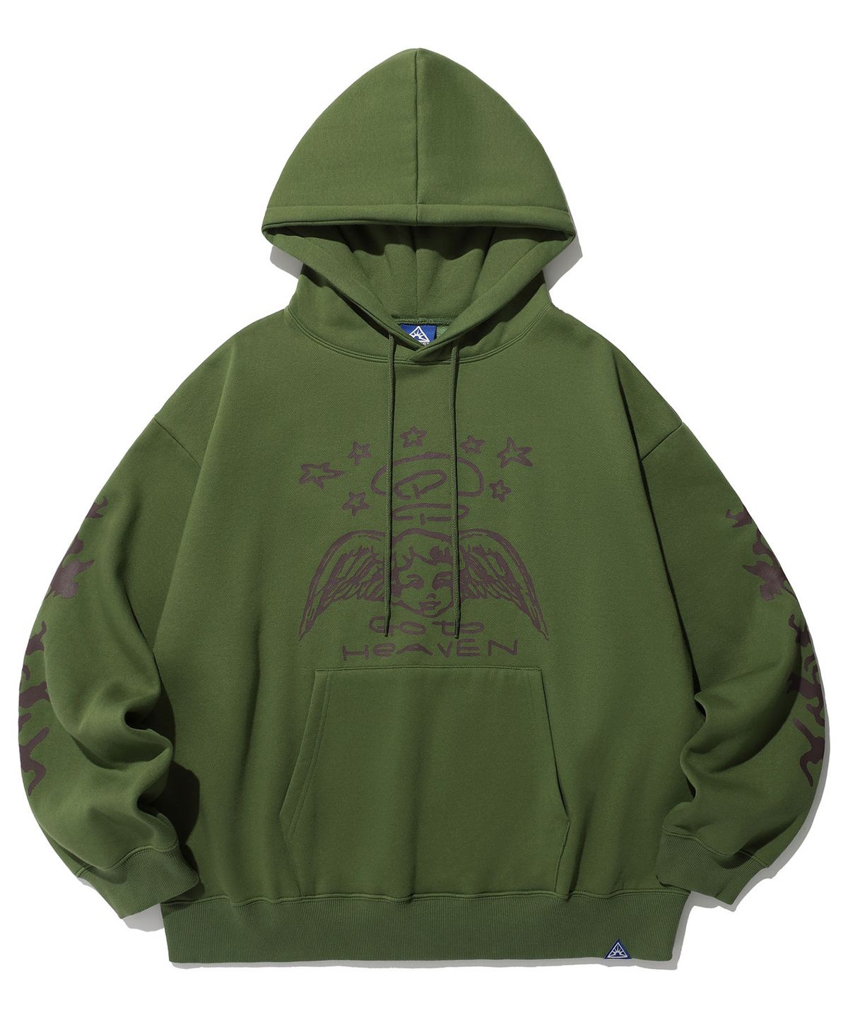 이스트쿤스트(ISTKUNST) HEAVEN ANGEL HOODIE_OLIVE(IK2DFMM425A)