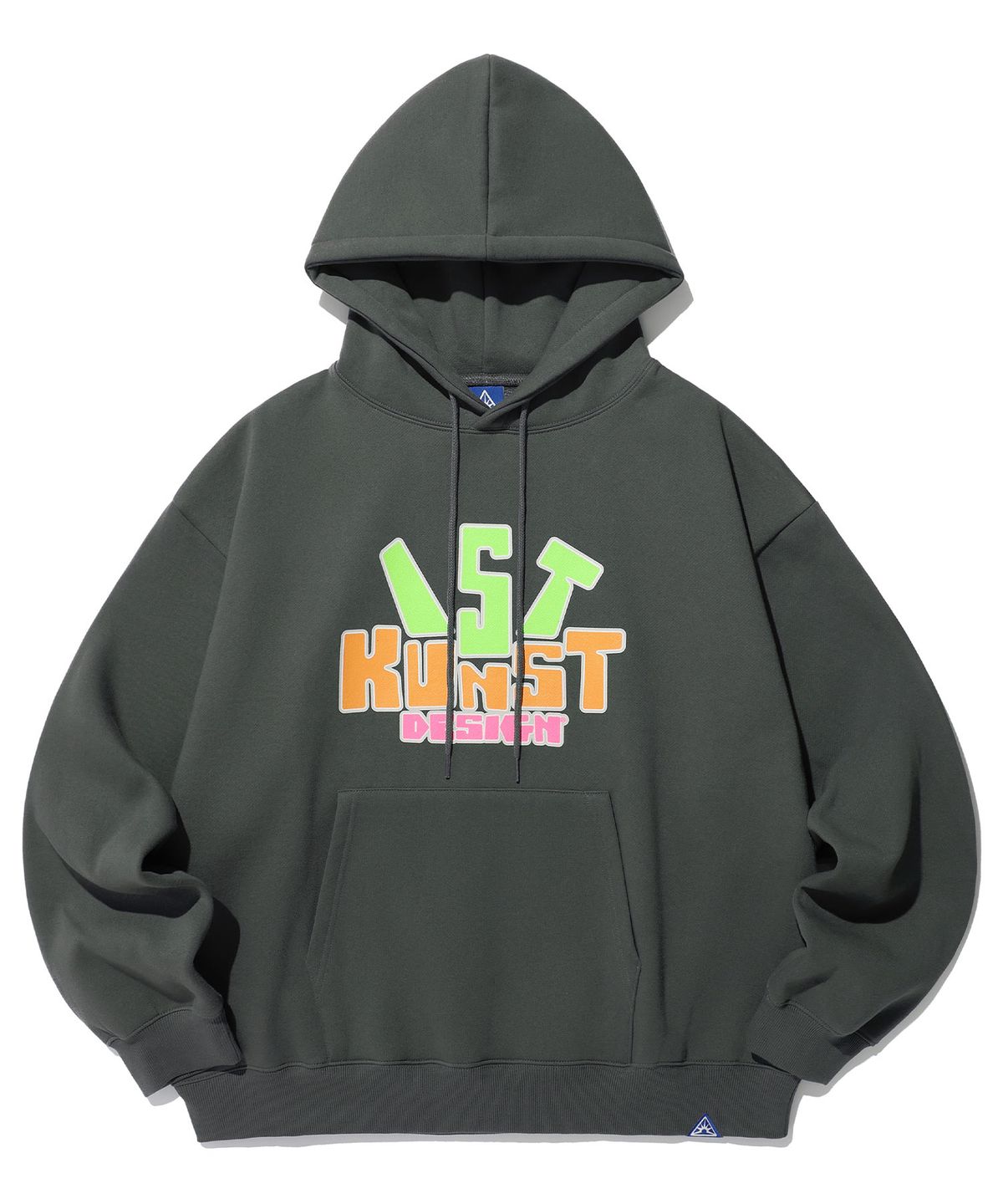이스트쿤스트(ISTKUNST) HALF CIRCLE IK HOODIE_CHARCOAL(IK2DFMM421A)
