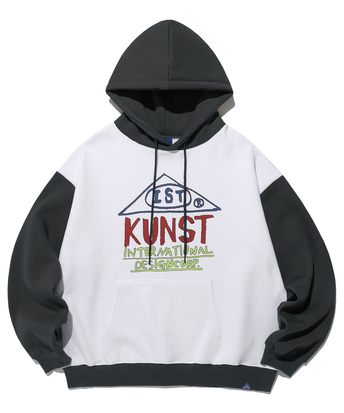 이스트쿤스트(ISTKUNST) DOODLE HOUSE LOGO HOODIE_WHITE(IK2DFMM413A)