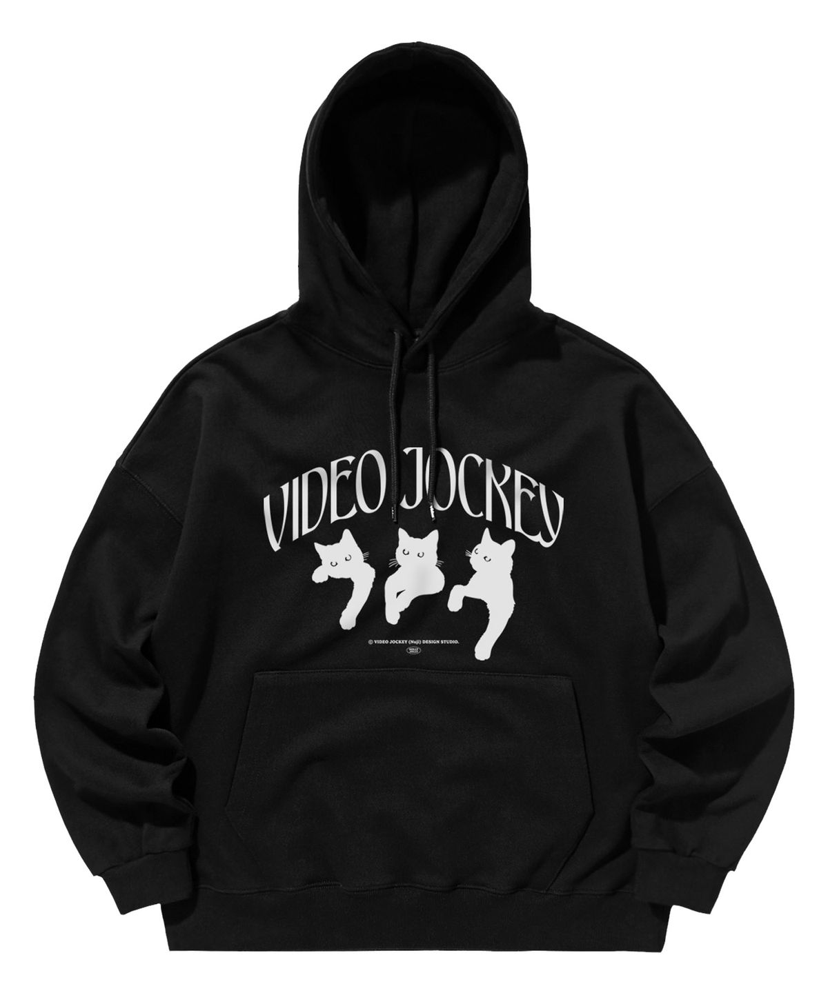 비디오자키(VIDEO JOCKEY) 냥냥냥 후디 [블랙]