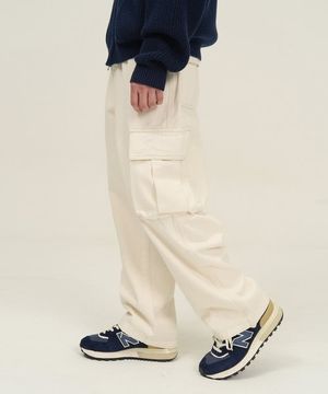 와이드 카고 데님 팬츠 (CREAM)