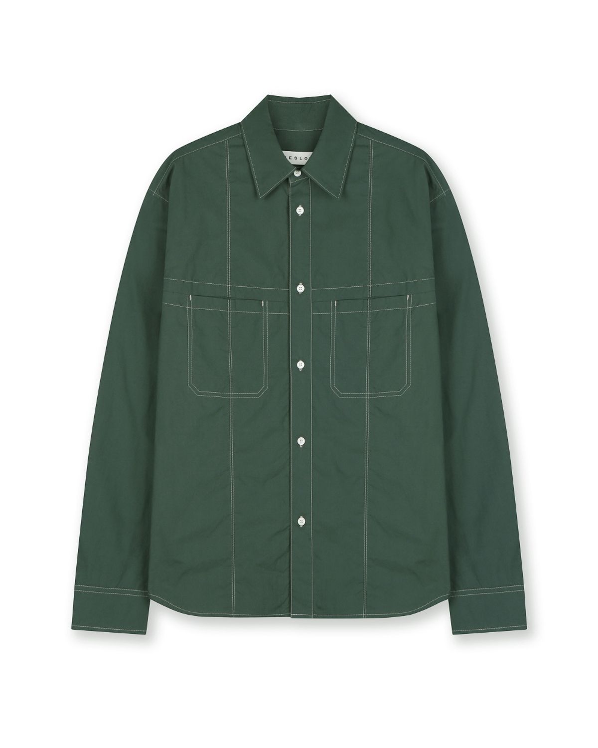 비슬로우(BESLOW) COTTON STITCHED MILITARY SHIRT GREEN