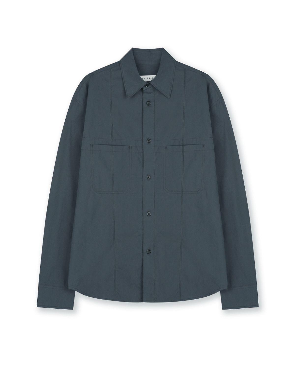 비슬로우(BESLOW) COTTON STITCHED MILITARY SHIRT DARK GREY