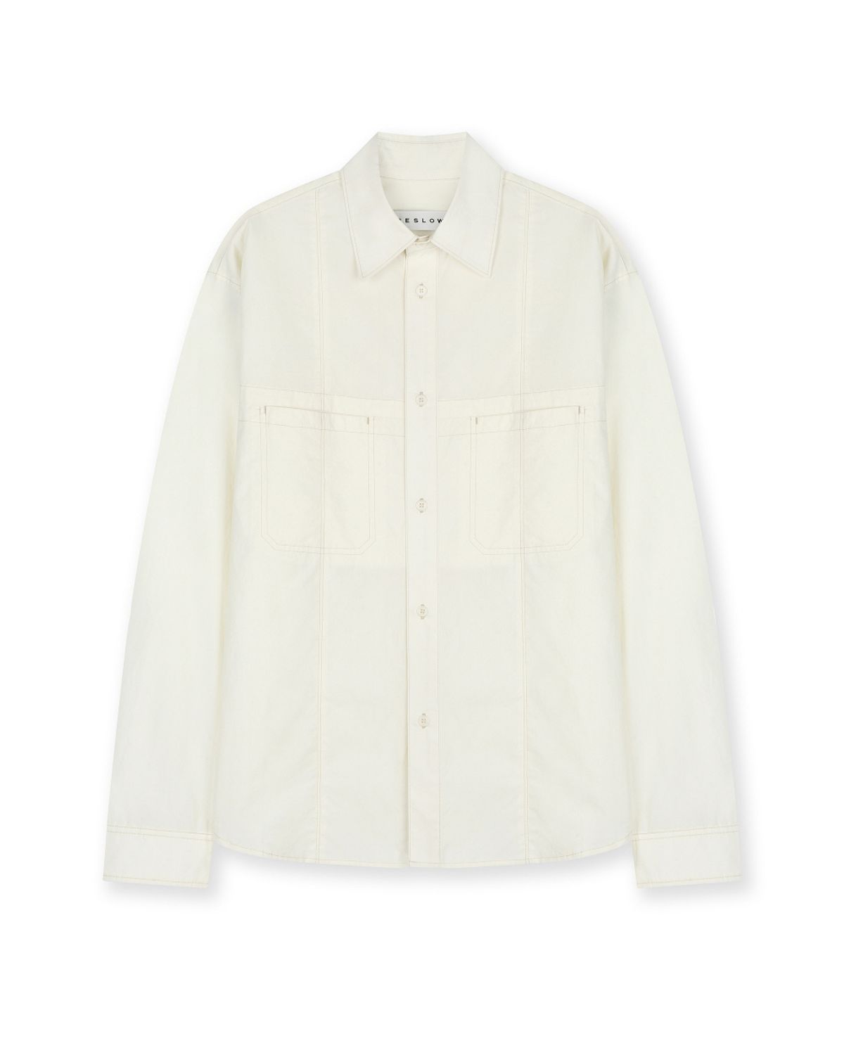 비슬로우(BESLOW) COTTON STITCHED MILITARY SHIRT CREAM