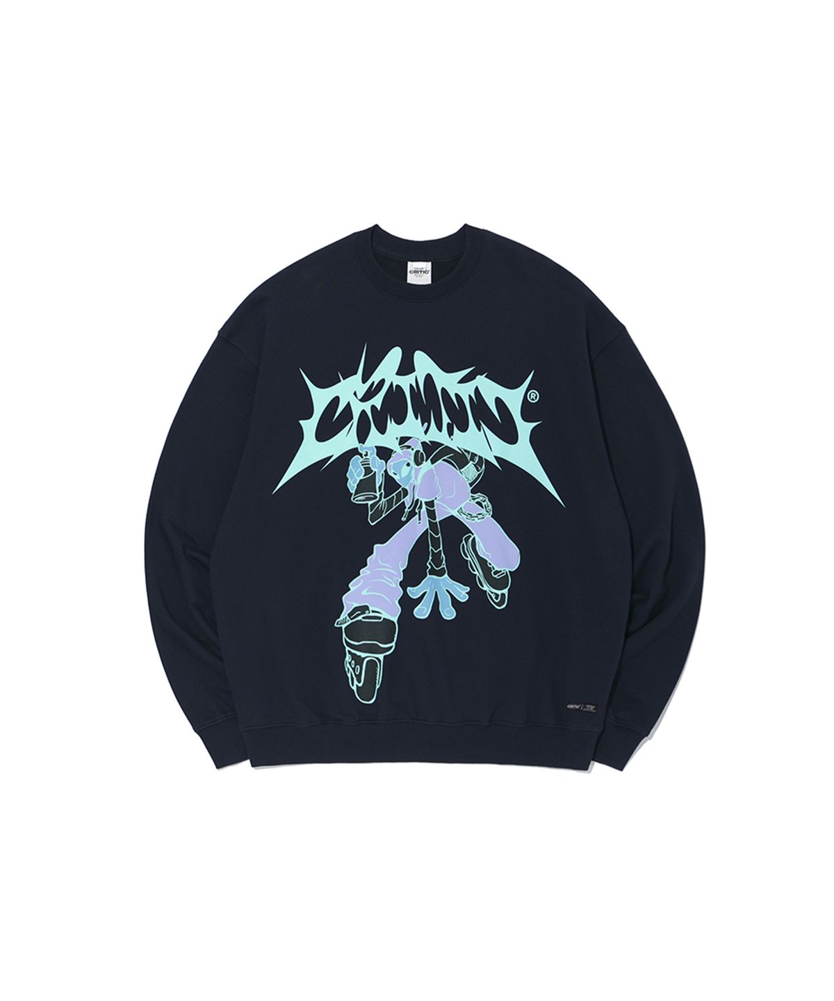 크리틱(CRITIC) ALIEN GRAFFITI SWEATSHIRTS NAVY