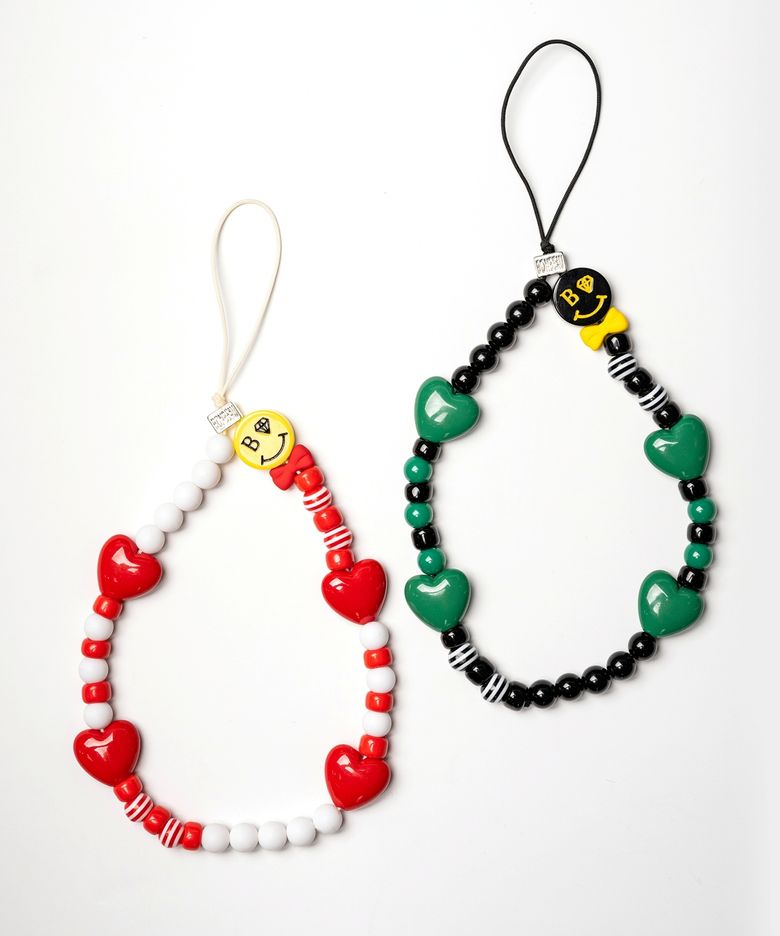 Gentle smile heart phone strap 젠틀 스마일 리본 하트 폰 스트랩