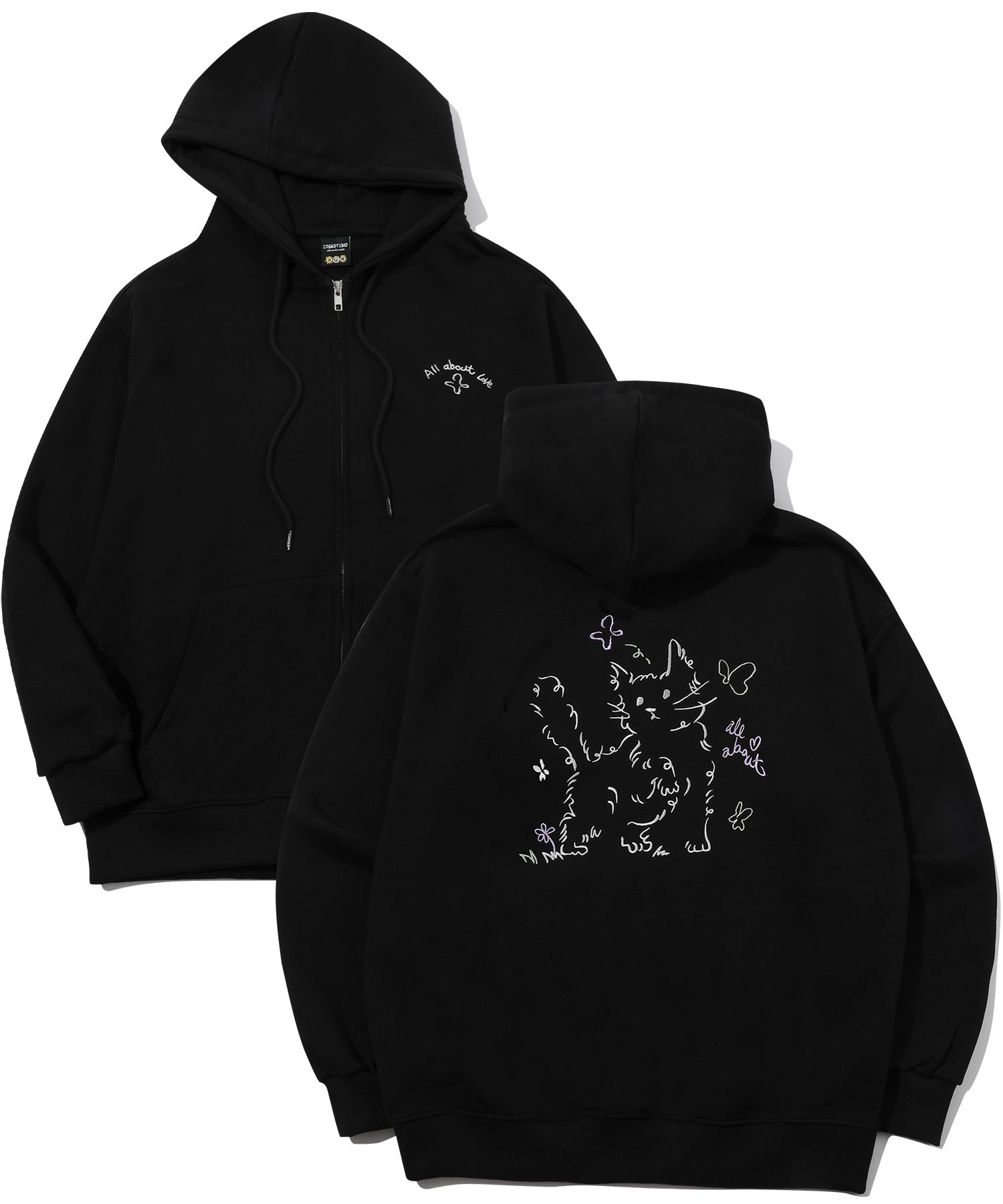 MUSINSA | CPGN STUDIO About Love CAT Embroidery Hoodie Zip
