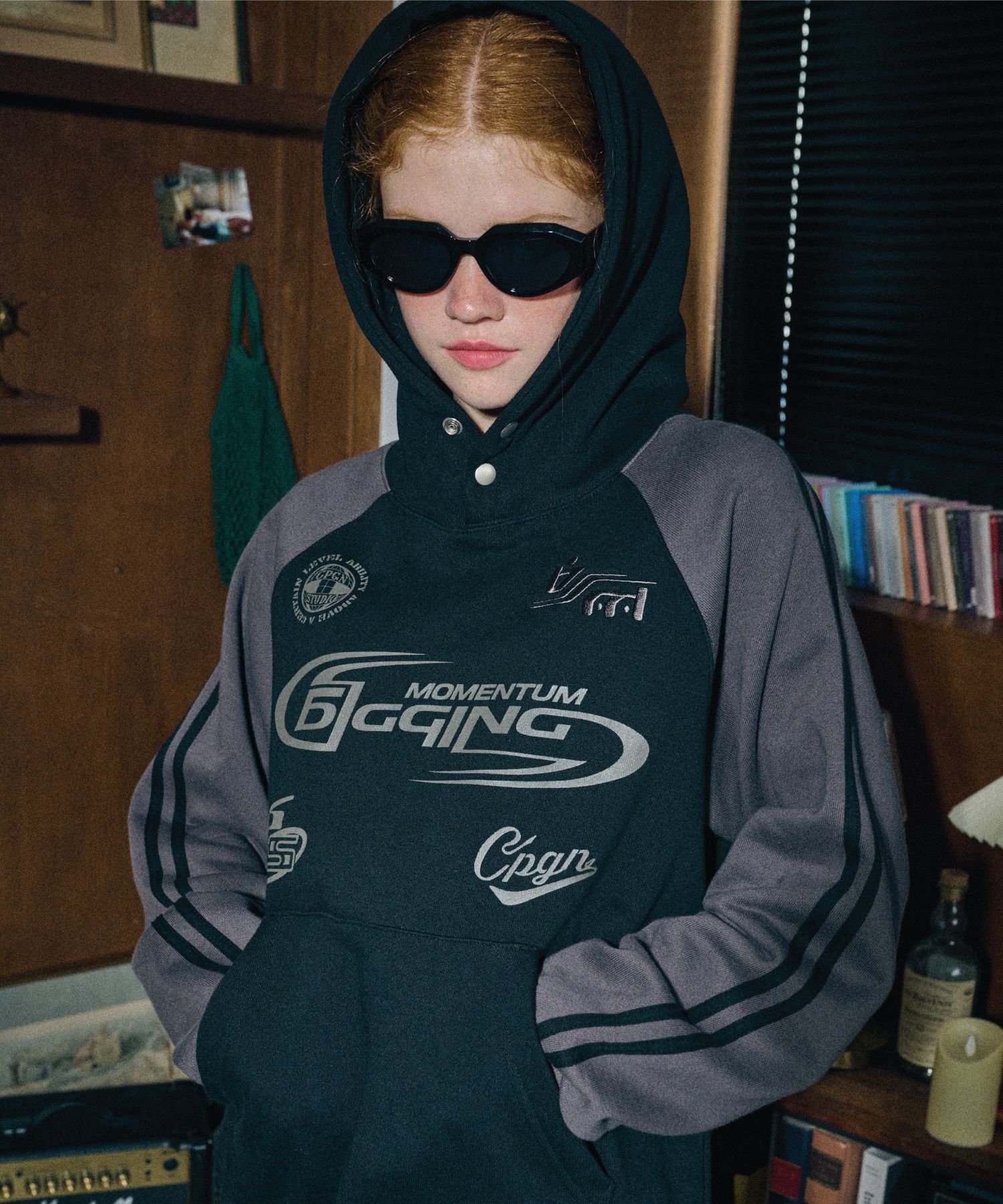 [CPGN STUDIO ]★Digging Block Raglan Hoodie MUSINSA | CPGN STUDIO Digging Block Reglan Hoodie Black