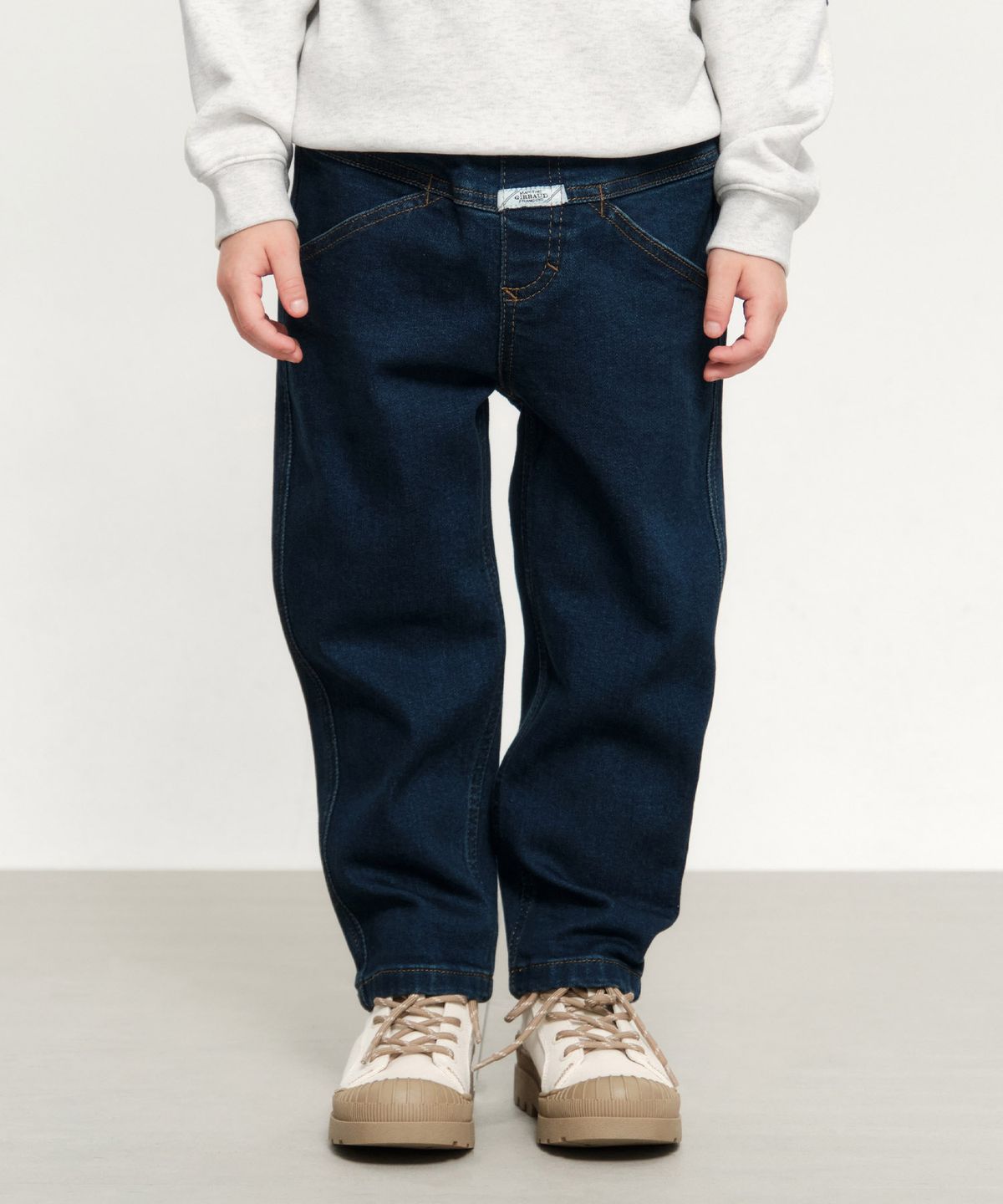 마리떼 키즈(MARITHÉ KIDS) KIDS X-POCKET TAPERED DENIM PANTS dark blue