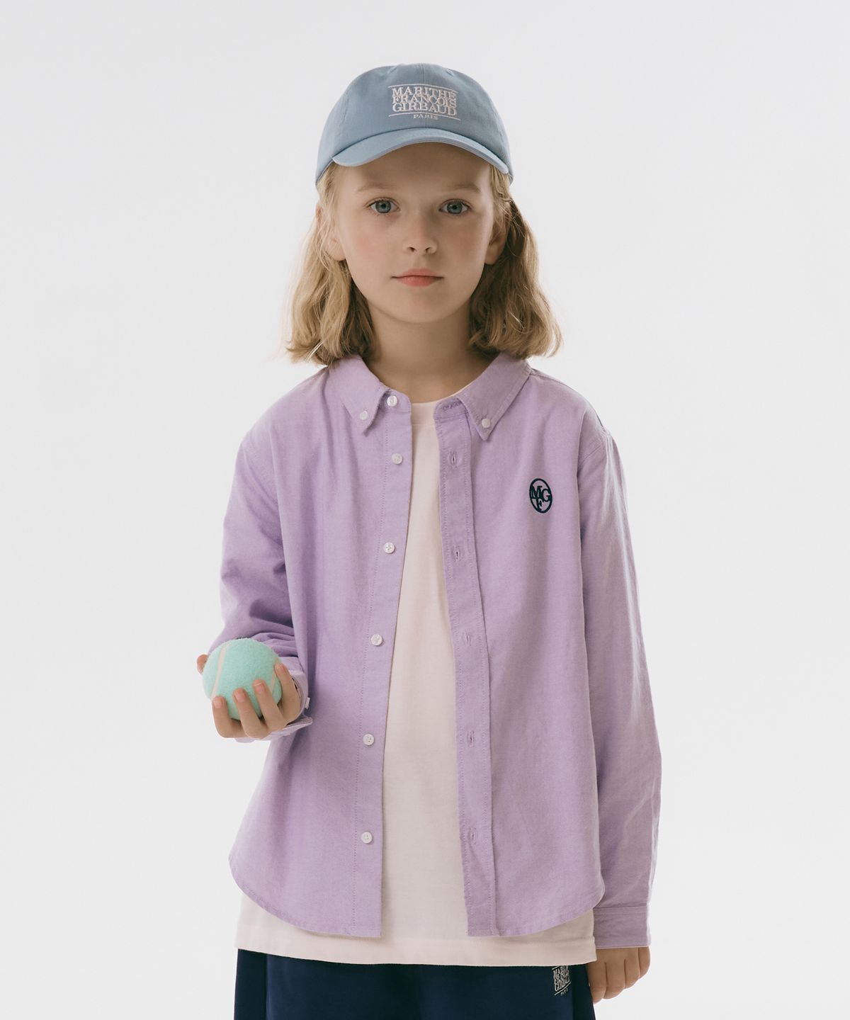 마리떼 키즈(MARITHÉ KIDS) ENFANT EMBROIDERY OXFORD SHIRT light purple
