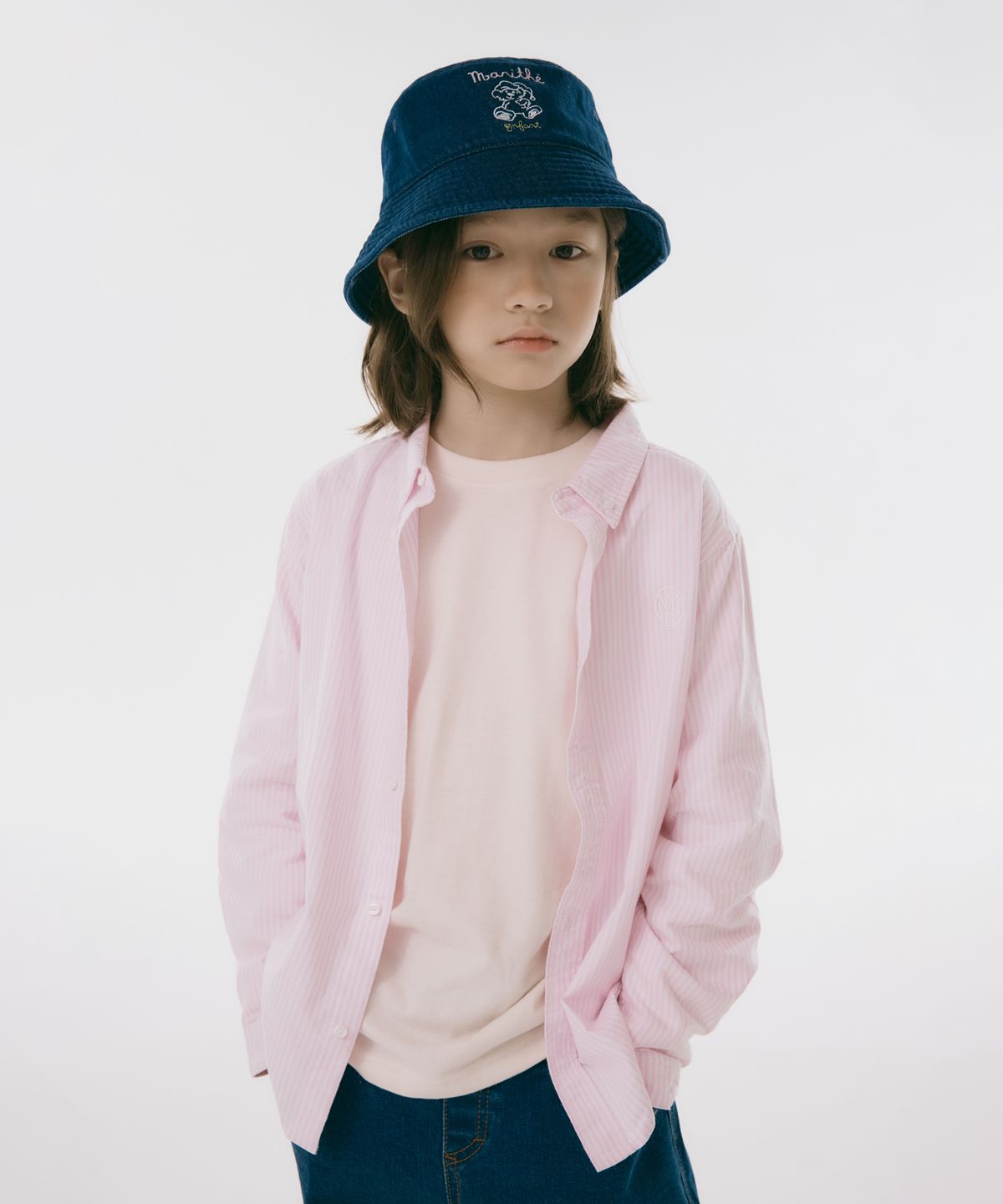 마리떼 키즈(MARITHÉ KIDS) ENFANT EMBROIDERY OXFORD SHIRT pink