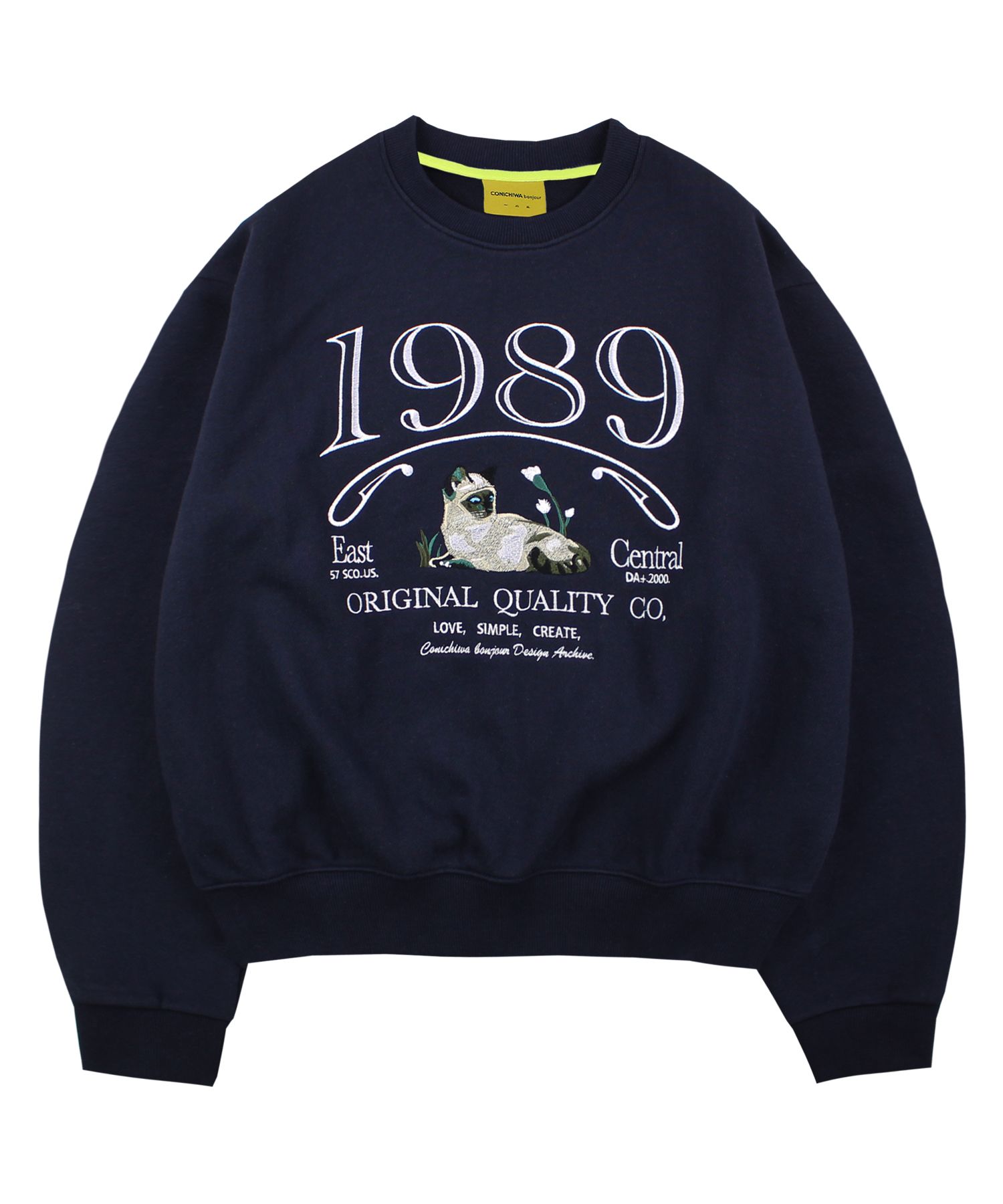 MUSINSA | CONICHIWA BONJOUR 1989 Animal Sweatshirt (Navy)