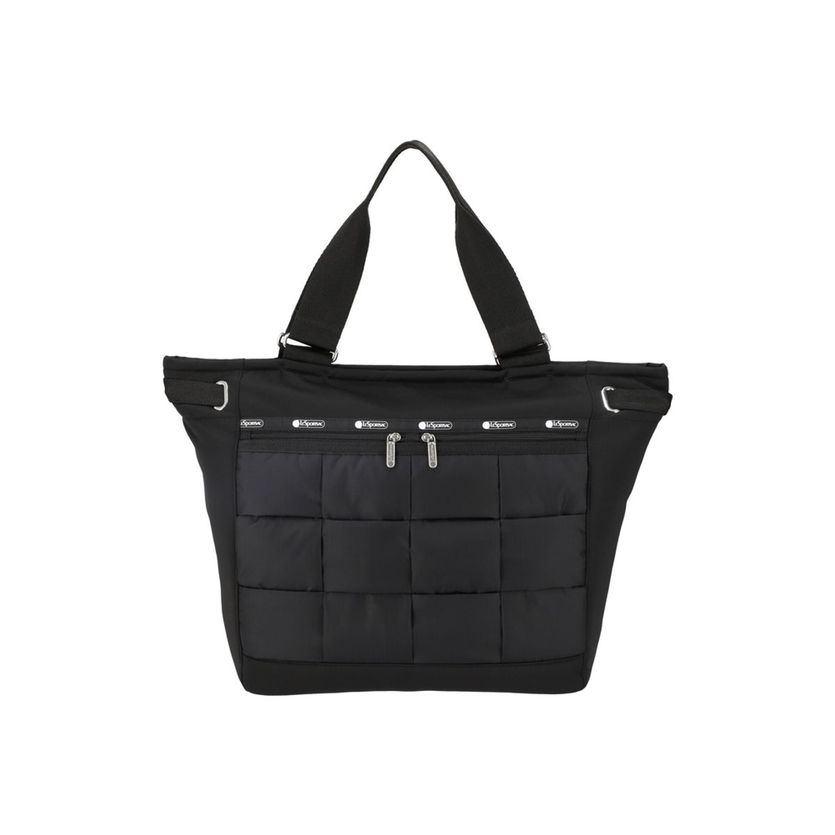 레스포색(LESPORTSAC) 블랙 위브 위빙 토트백 [1190.C460]
