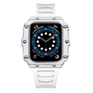 VRA21045-01GWT 애플워치 호환 스트랩 풀커버 일체형 실리콘밴드 8 7 6 SE 5 4