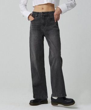 페이트로 7608 세미와이드핏 더스티 그레이 데님팬츠