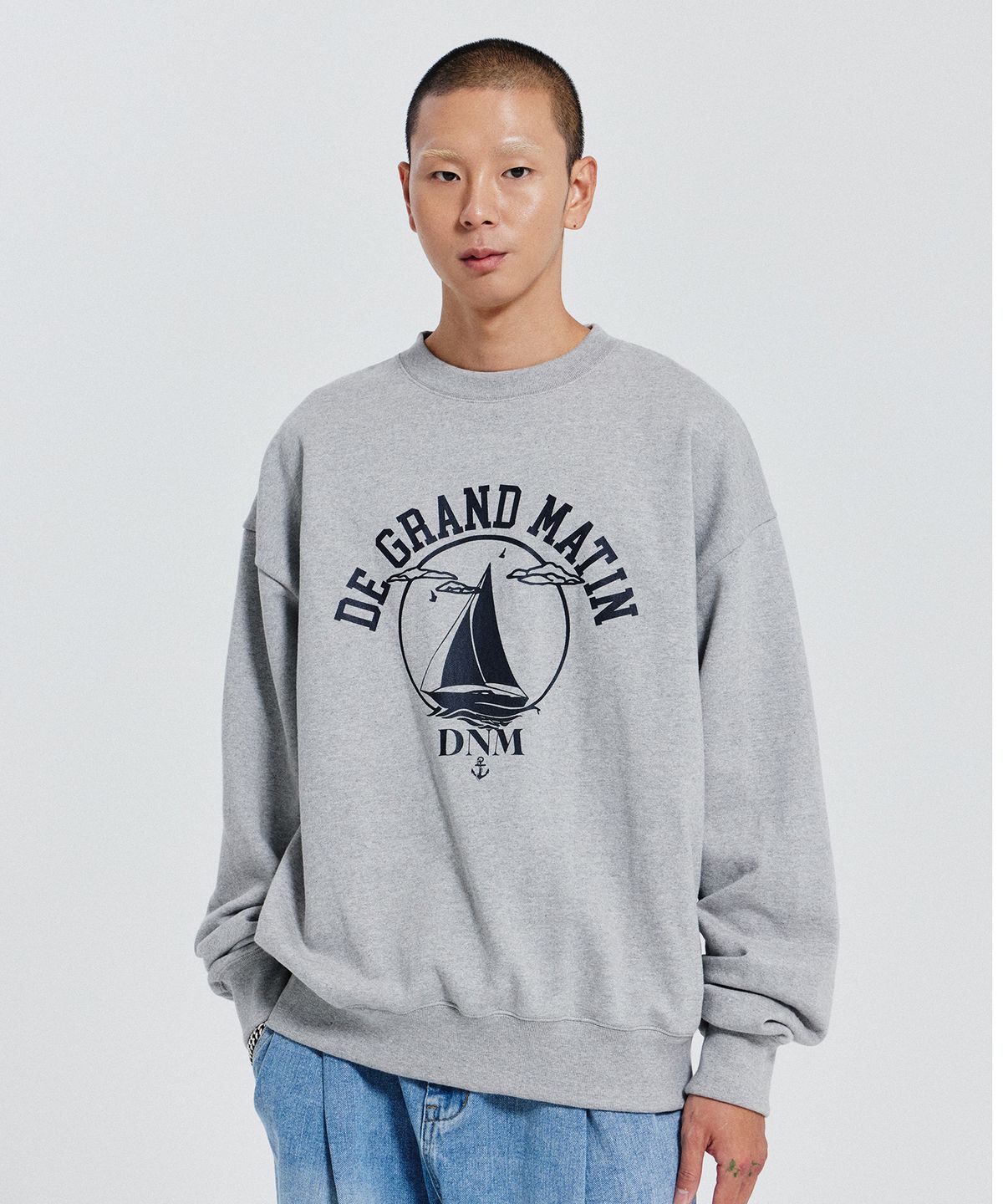 디 그랜드 마틴(DE GRAND MATIN) V.HEAVY SWEAT YACHT_MELANGE GRAY