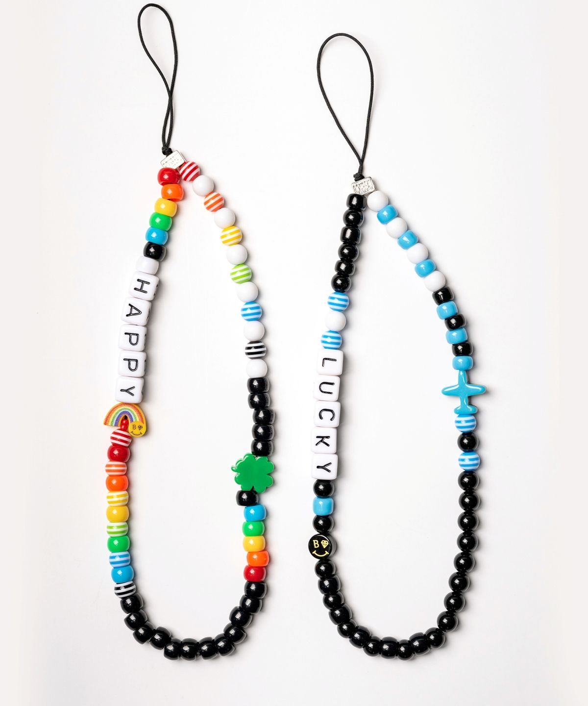 봉보(BONBEAU) Kitsch motive initial phone strap 키치 모티브 이니셜 비즈 폰 스트랩