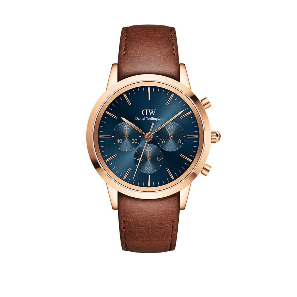 다니엘 웰링턴(DANIEL WELLINGTON) ICONIC CHRONOGRAPH ST MAWES ARCTIC 블루다이얼 남성시계