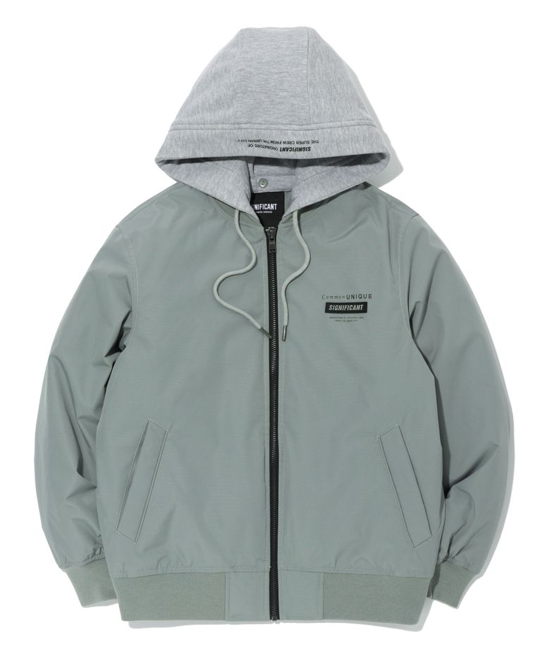 시그니처 패딩 MA-1 점퍼 LIGHT KHAKI (LO1JU011-047)