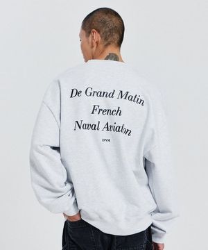 V.HEAVY SWEAT SLOGAN_1%MELANGE