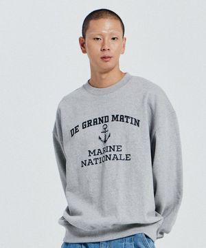 V.HEAVY SWEAT MARINE_MELANGE GRAY
