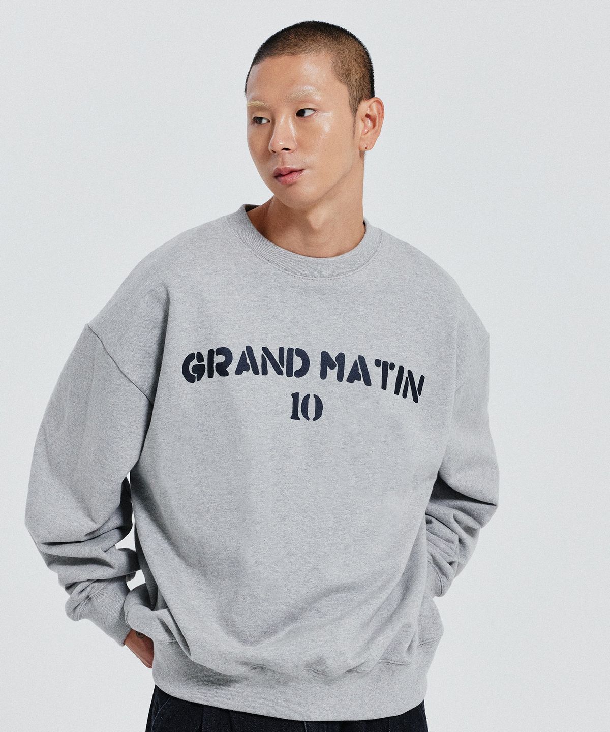 디 그랜드 마틴(DE GRAND MATIN) V.HEAVY SWEAT MATIN_MELANGE GRAY