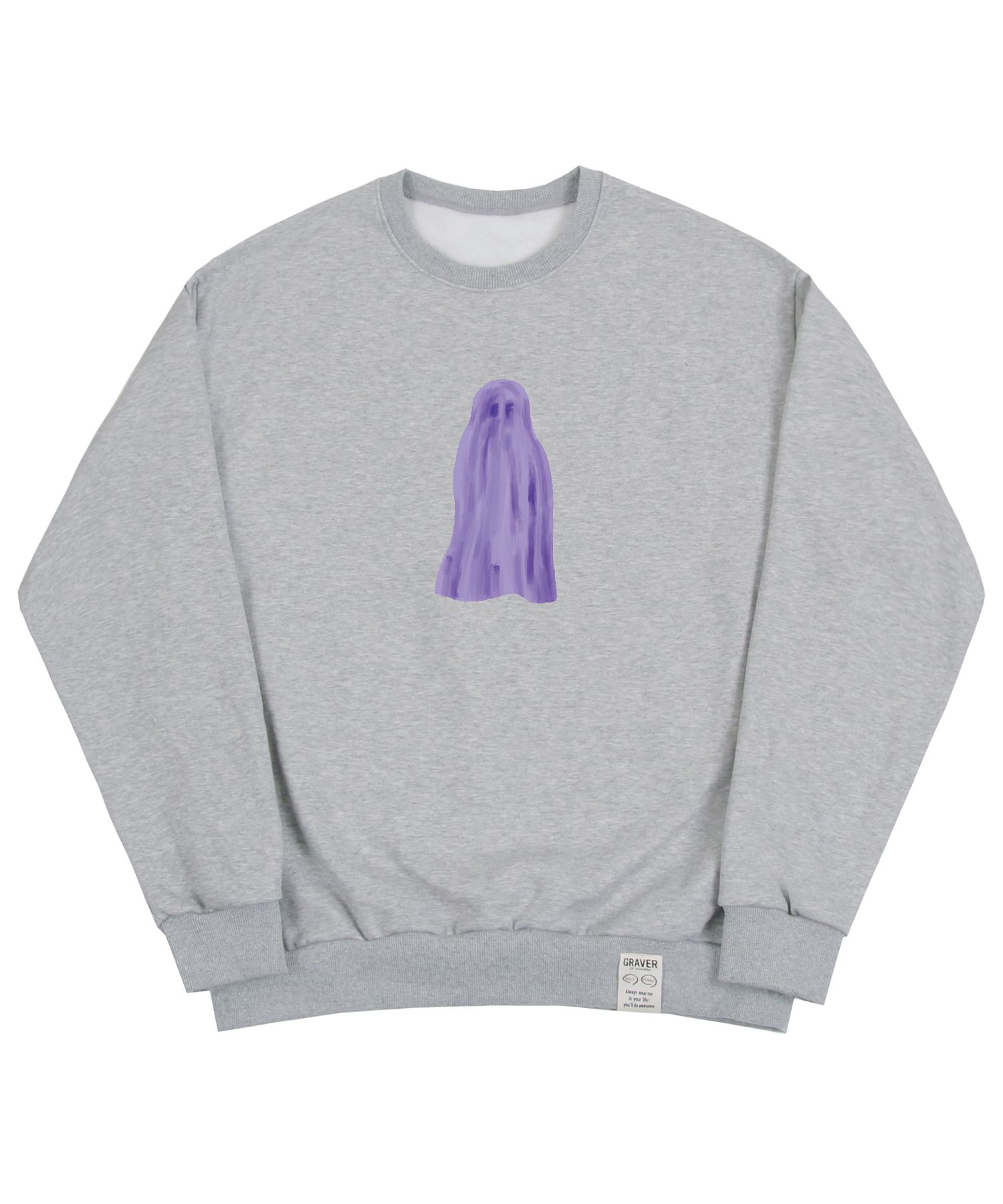 【GRAVER】23FW★ Ghost Center Sweatshirt MUSINSA | GRAVER [UNISEX] Ghost Center Sweatshirt_Gray