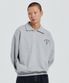 V.HEAVY HALF ZIP-UP SWEAT LOGO_MELANGE GRAY