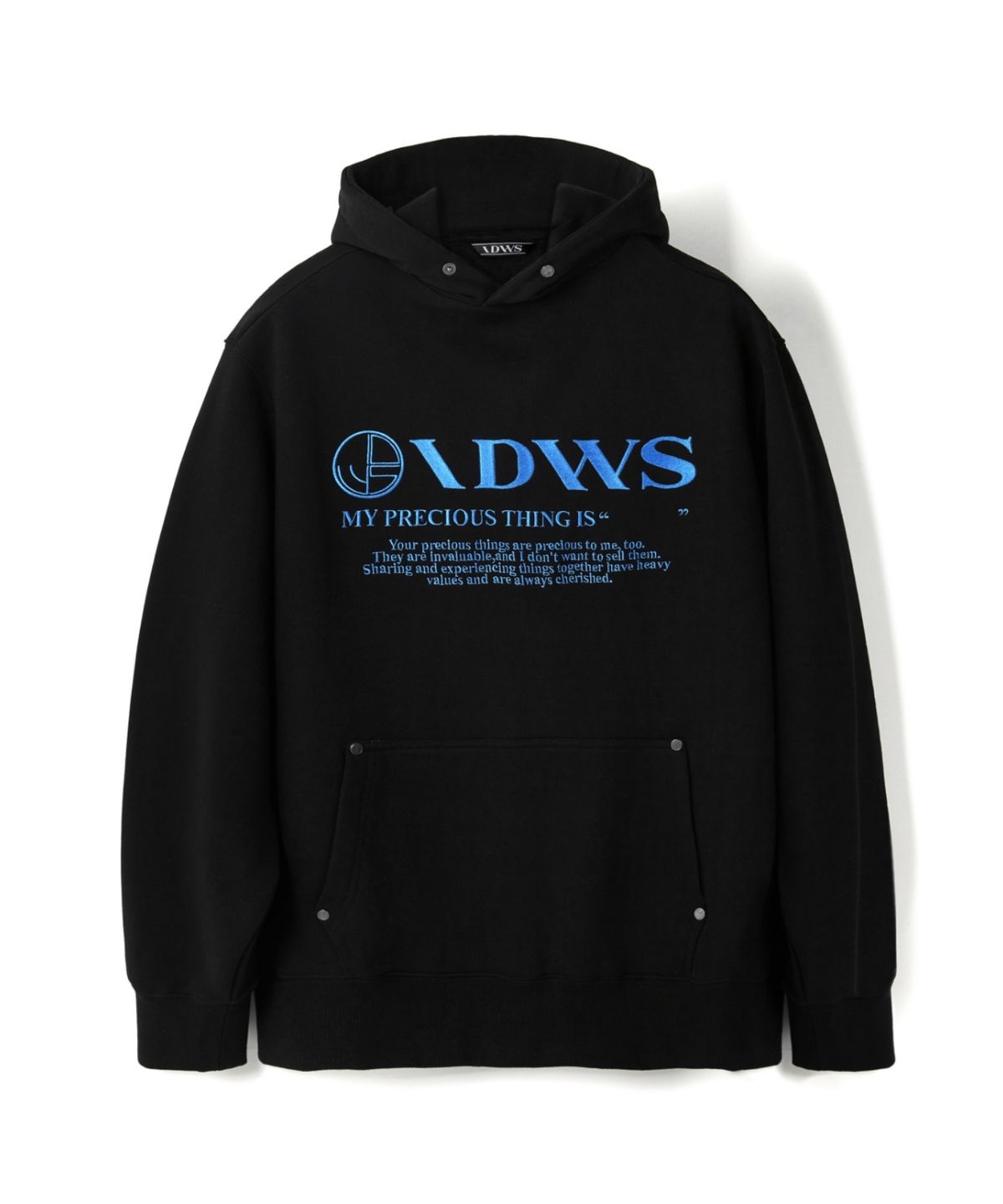 아이돈워너셀(IDWS) Logo Embroidered Hoodie Black