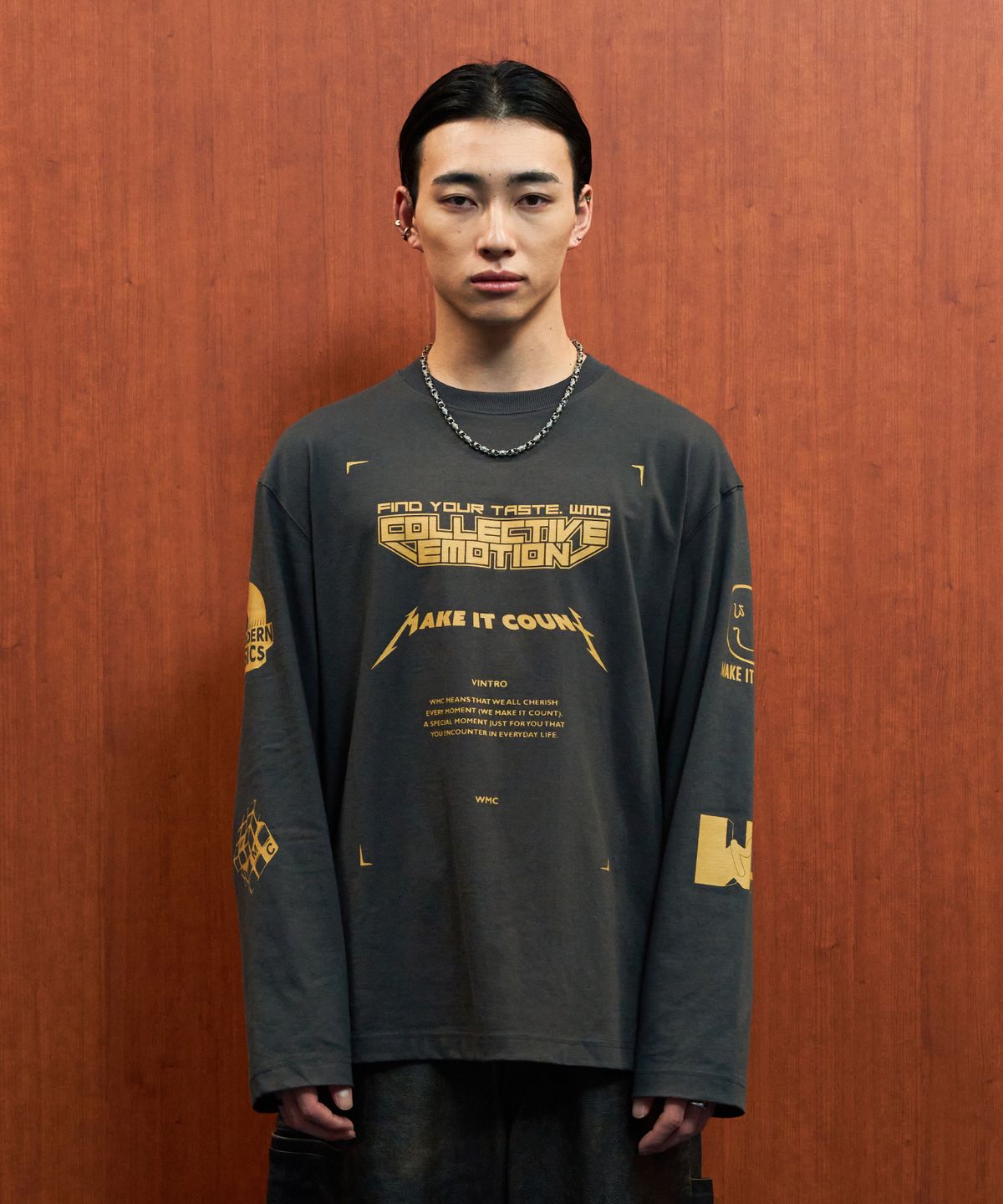더블유엠씨(WMC) 로고 아카이브 롱슬리브_CHARCOAL GREY