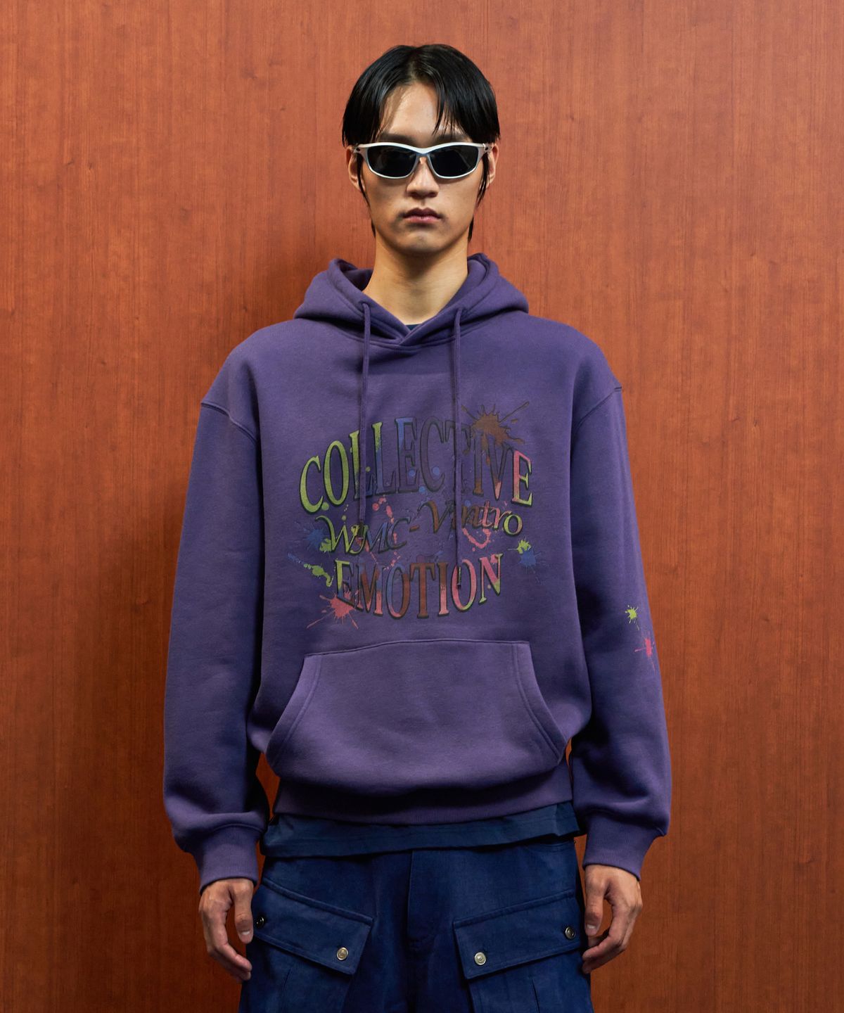 더블유엠씨(WMC) 빈티지 페인팅 후드_PURPLE