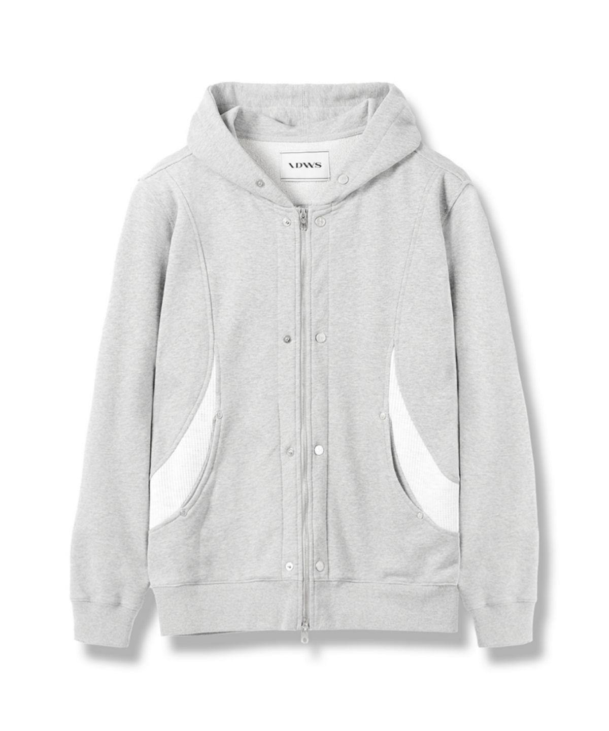 아이돈워너셀(IDWS) Contrast Mix Hoodie Zip-Up Gray