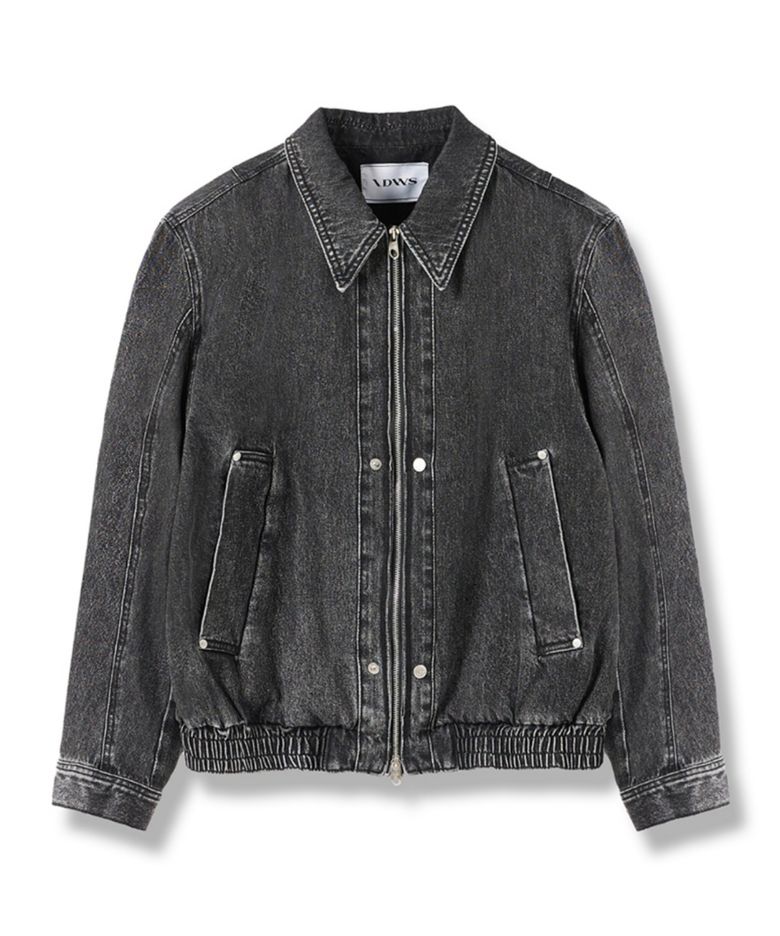 Applique Chasser Denim Jacket Black