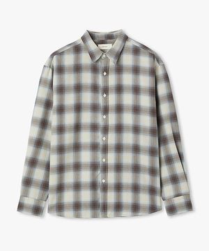 모자이크 옴브레 체크 셔츠 (베이지)