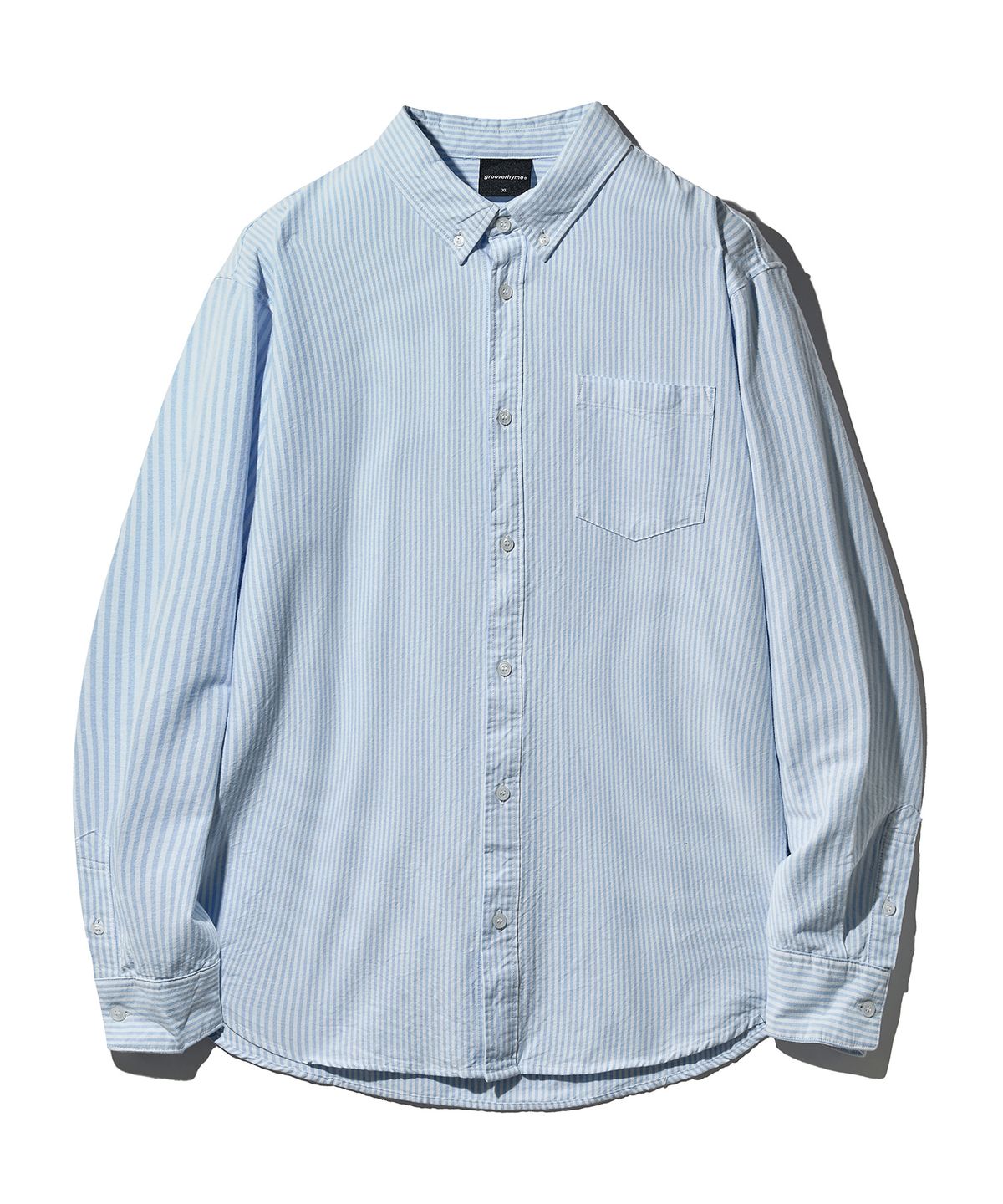 그루브라임(GROOVE RHYME) POCKET OXFORD SHIRTS (STRIPE BLUE) [LRSFCSA742M]