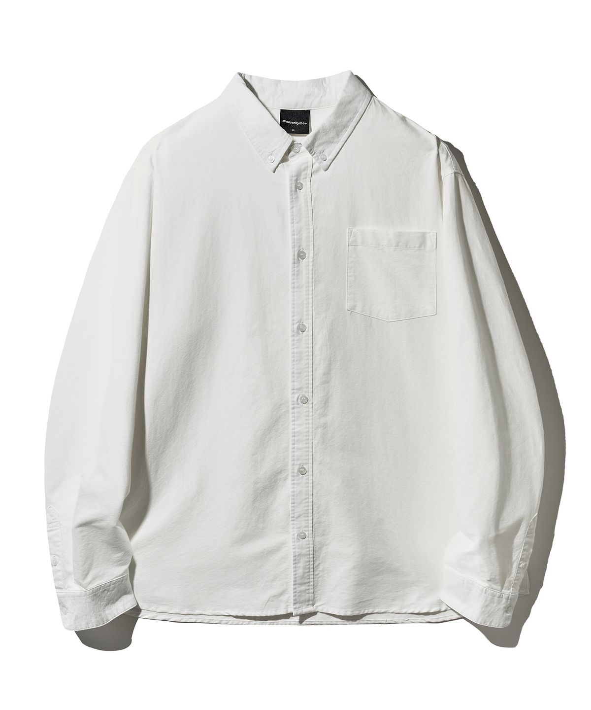 그루브라임(GROOVE RHYME) POCKET OXFORD SHIRTS (WHITE) [LRSFCSA742M]