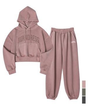 [SET] Pigment Felt Crop Hoody & Pigment Jogger Pants  - 3COL