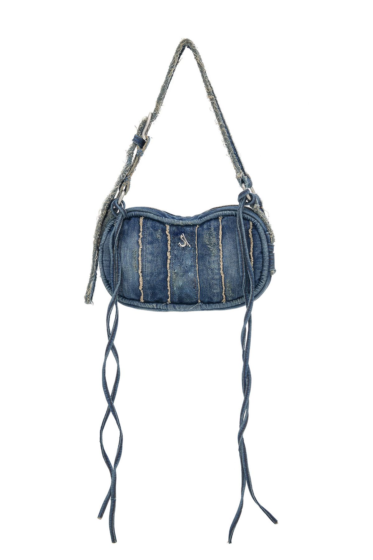 애프터아워즈(AFTERHOURS) DENIM CUT-OFF SHOULDER BAG (BLUE)