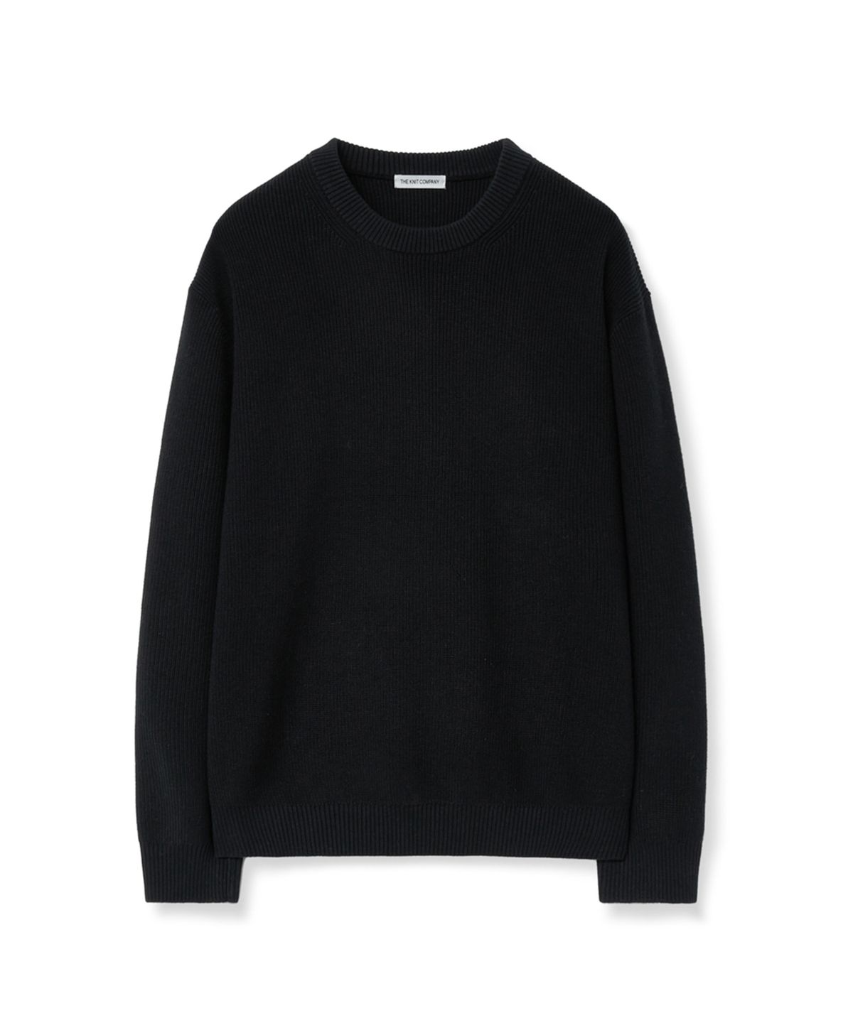 더니트컴퍼니(THEKNITCOMPANY) 마일드 코튼 리브드 니트 [블랙]