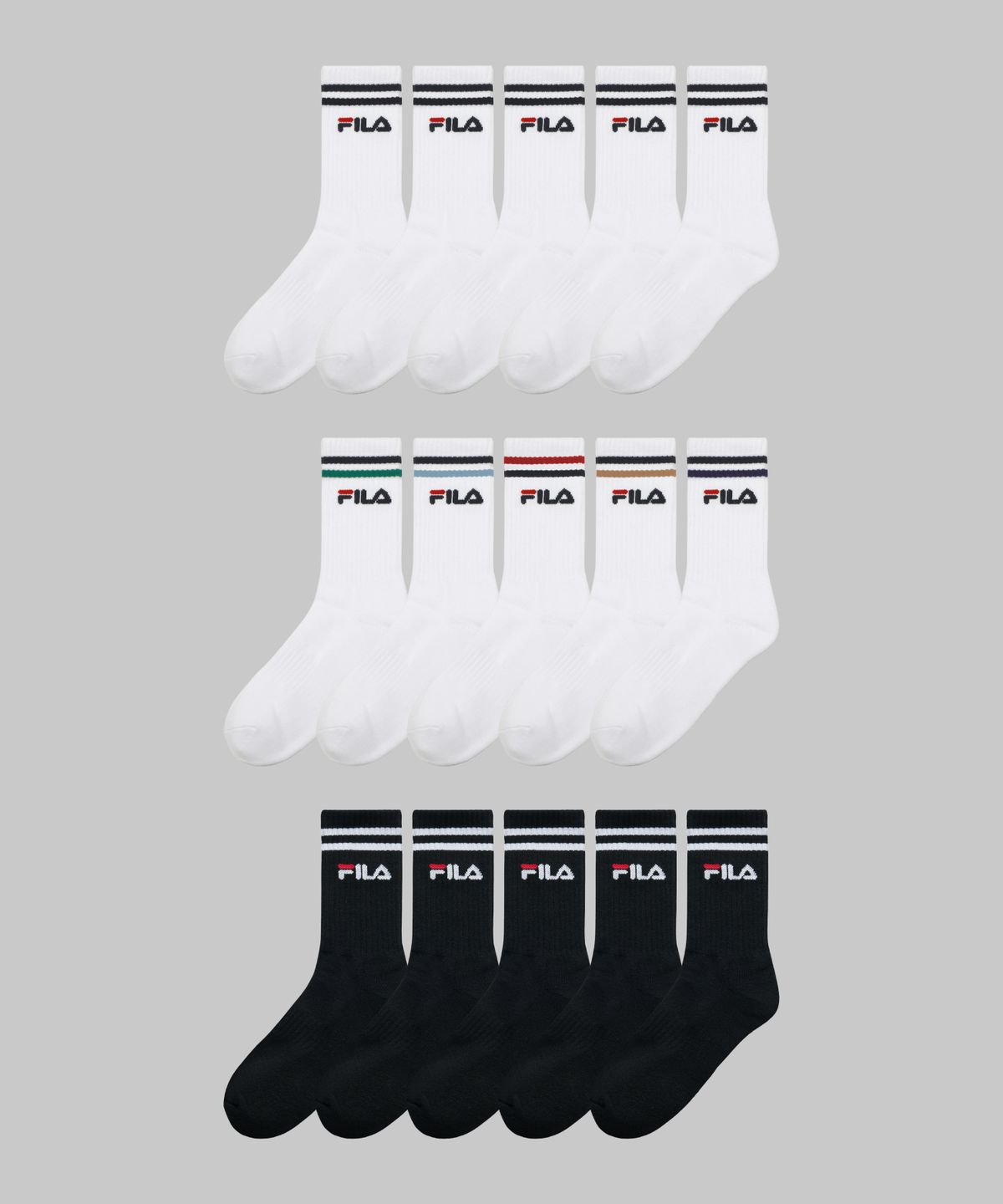 휠라 골프(FILA GOLF) 투 라인 쿠션 크루 5PACK (2colors)