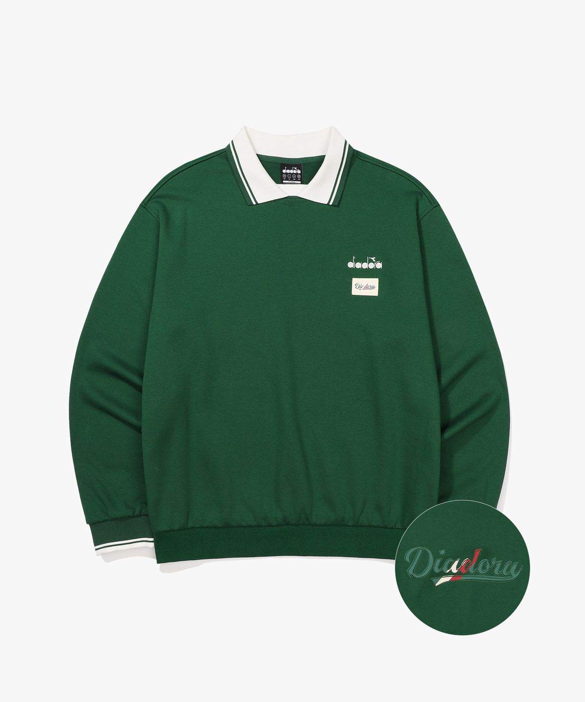 디아도라(diadora) 몬텔로 카라 맨투맨 GREEN