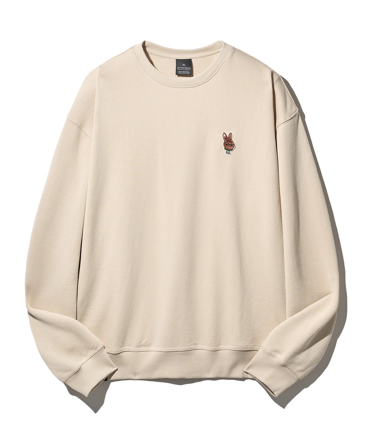 그루브라임(GROOVE RHYME) ANIMAL WAPEN SWEATSHIRT (BEIGE) [LRSFCTM729M]