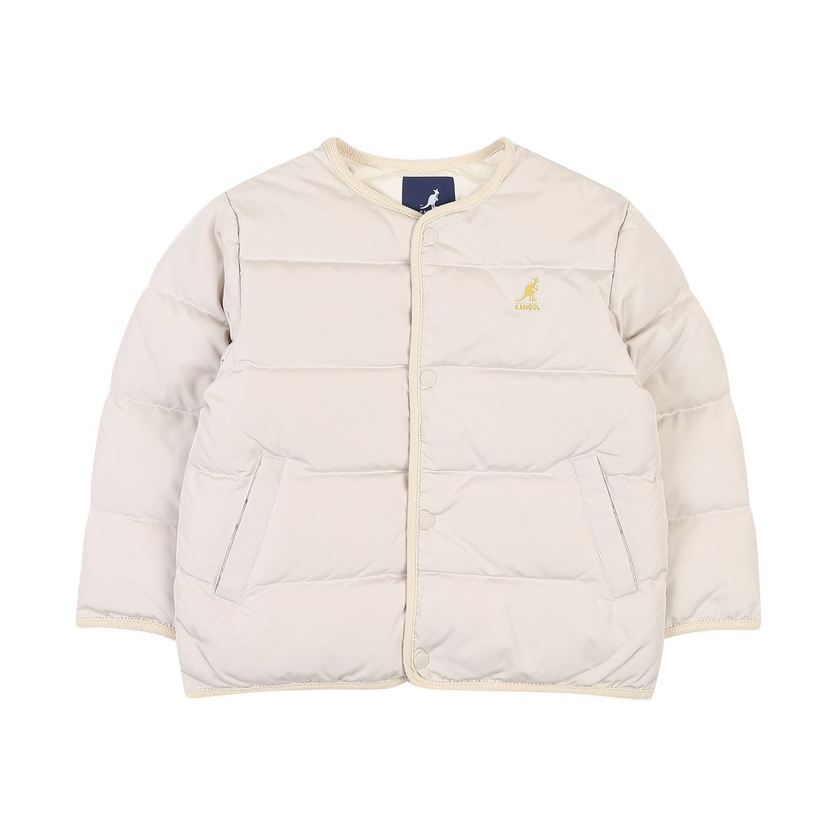 캉골키즈(KANGOL KIDS) 베이직 라이트 다운 점퍼 PD 0002 라이트 베이지/APDCDJ00020LB