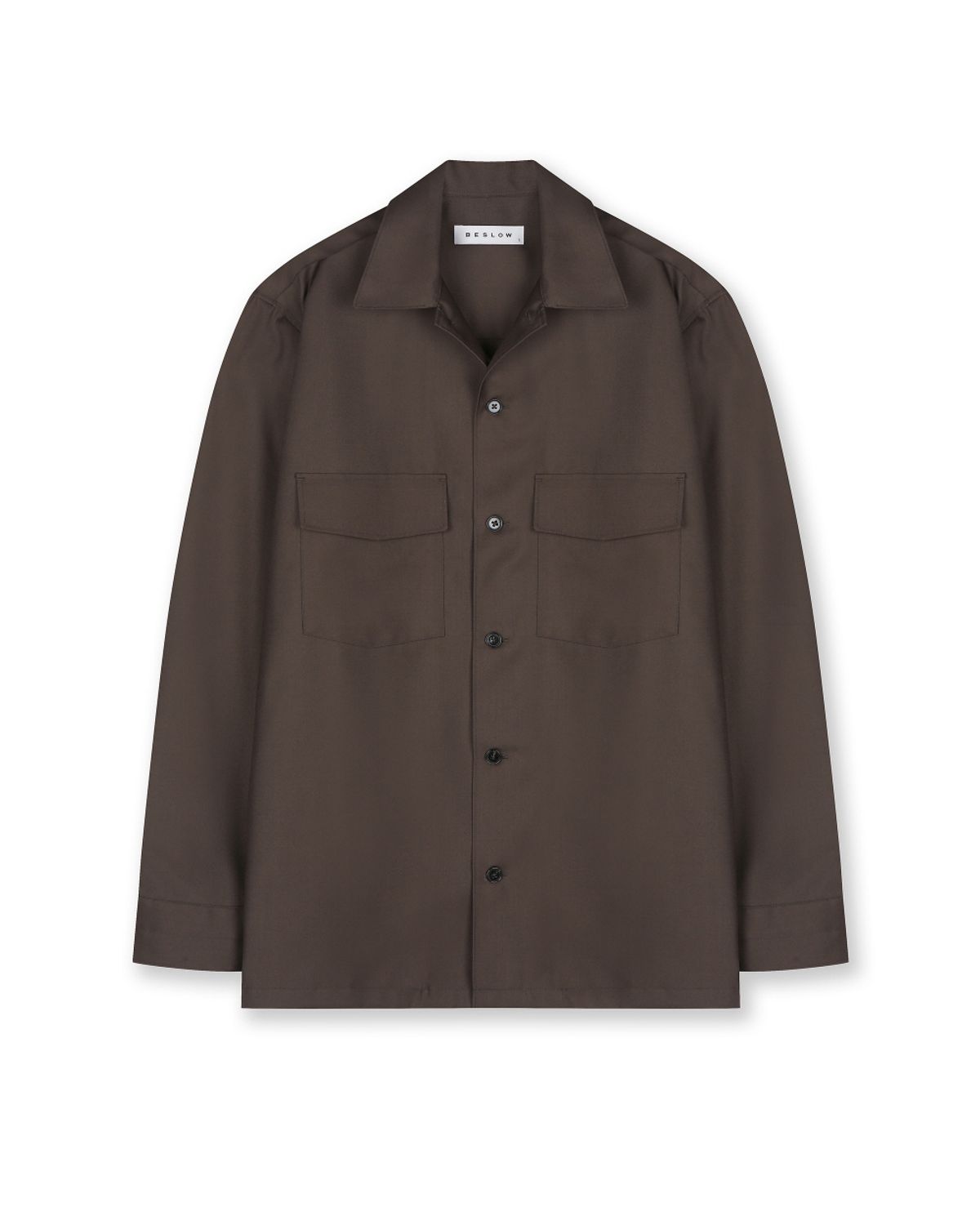 비슬로우(BESLOW) MILITARY CONVERTIBLE COLLAR SHIRTS MOCCA