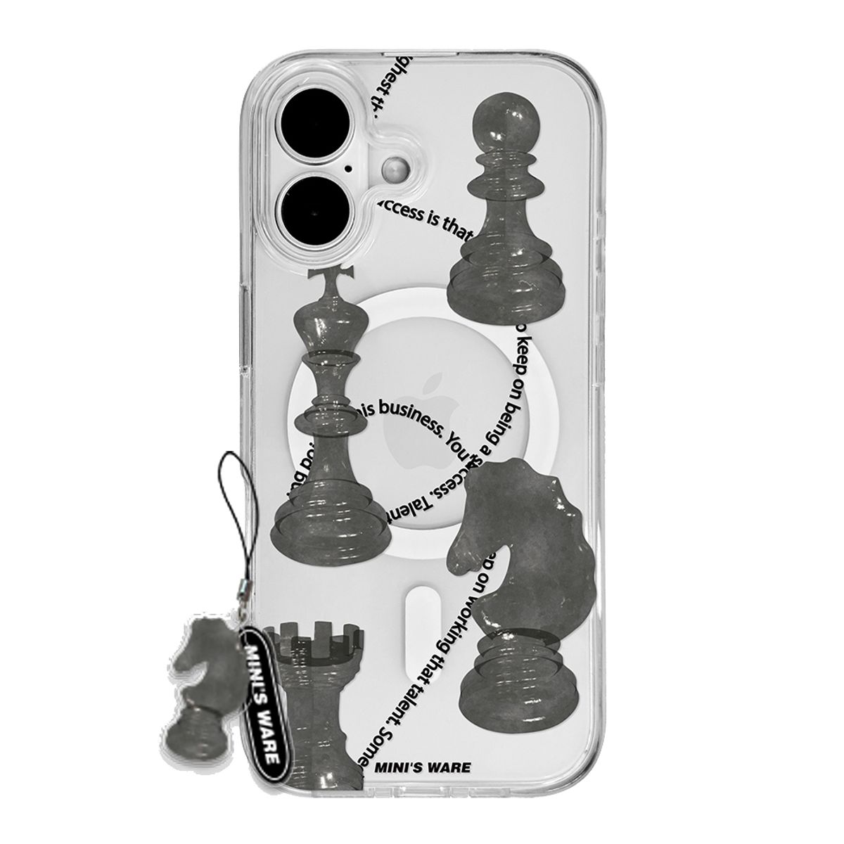 미니스웨어(MINI'S WARE) [아이폰17추가] METALLIC MAGSAFE JELLYHARD CASE_CHESS