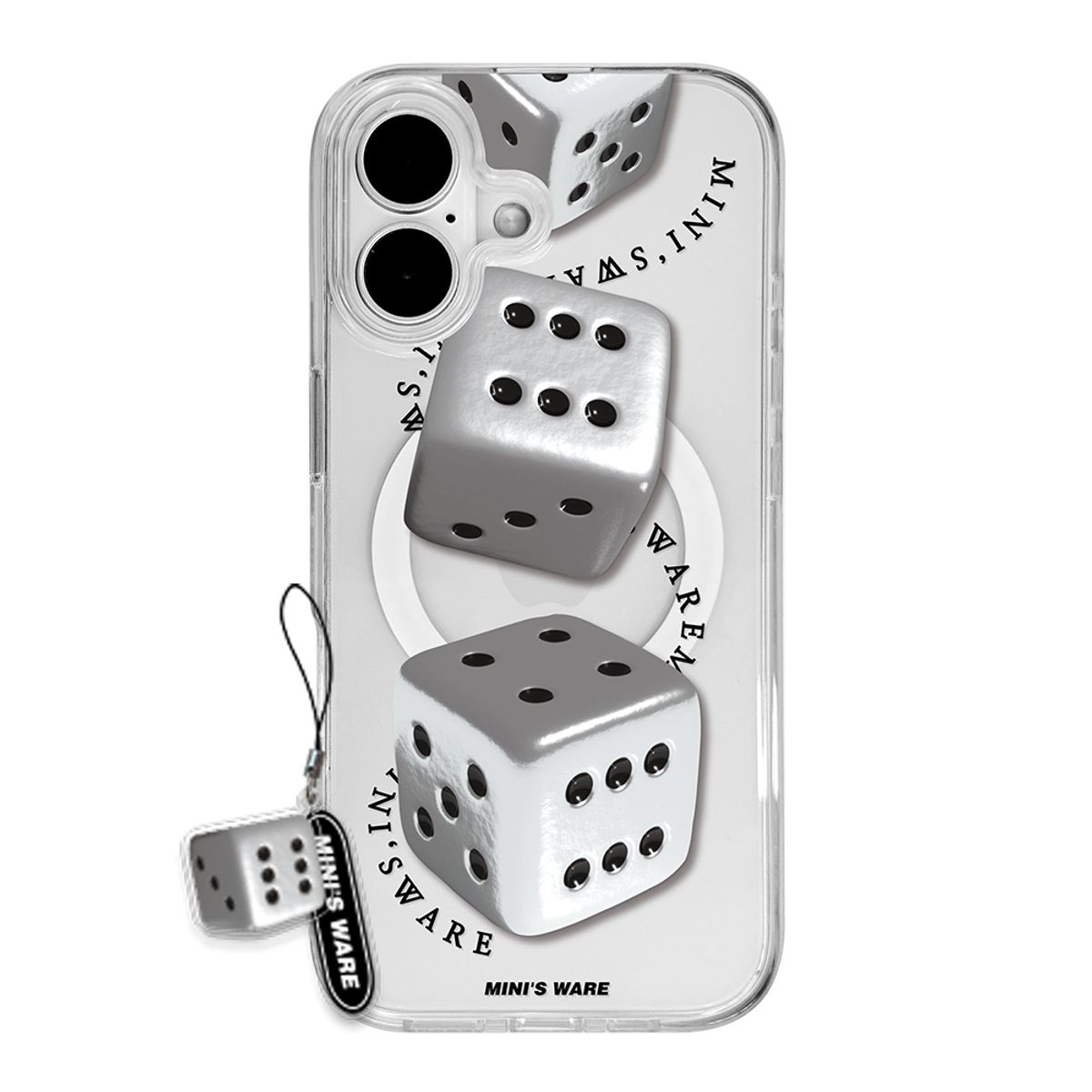 미니스웨어(MINI'S WARE) [아이폰17추가] METALLIC MAGSAFE JELLYHARD CASE_DICE