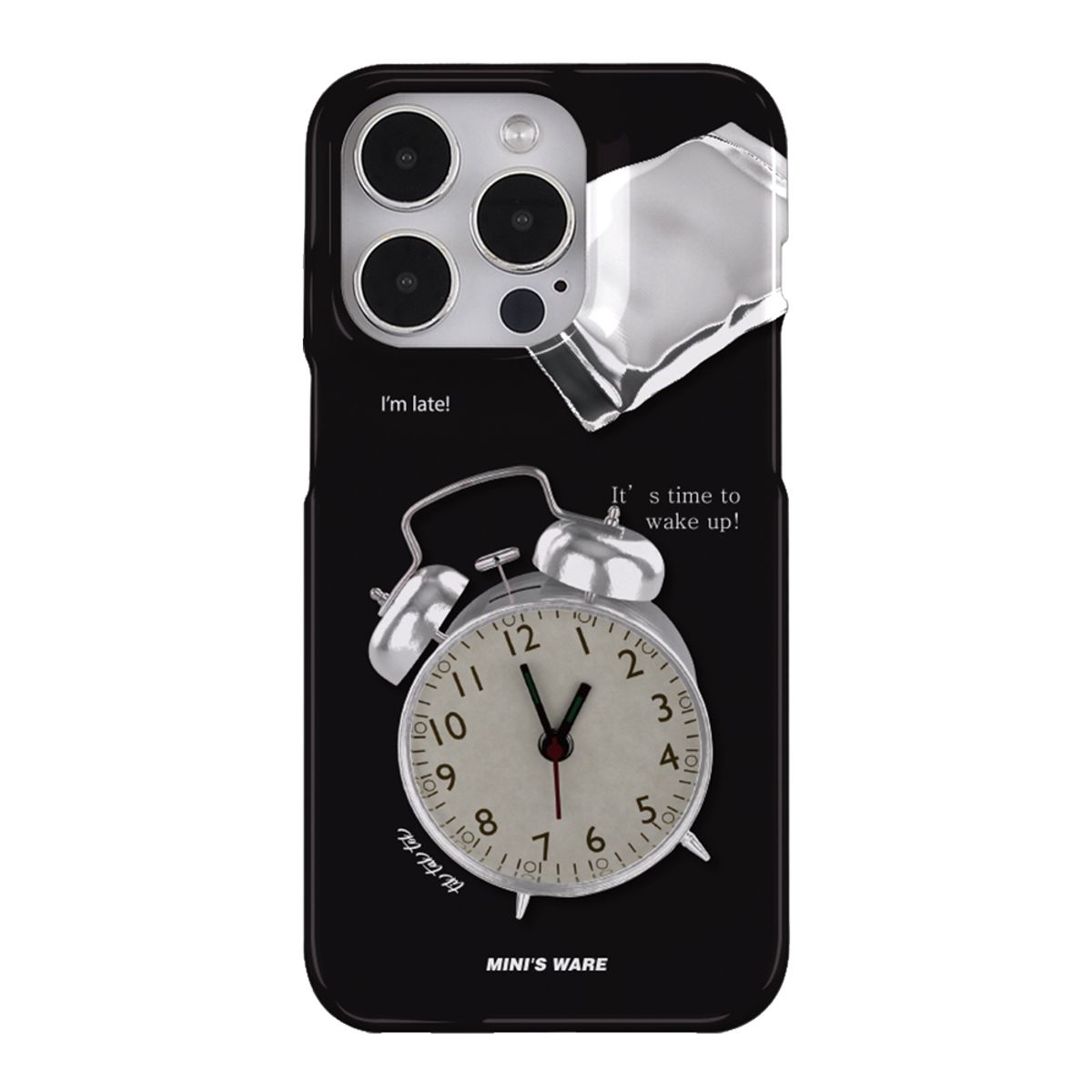 미니스웨어(MINI'S WARE) [아이폰17추가]METALLIC GLOSSY SLIM CASE_ALARM