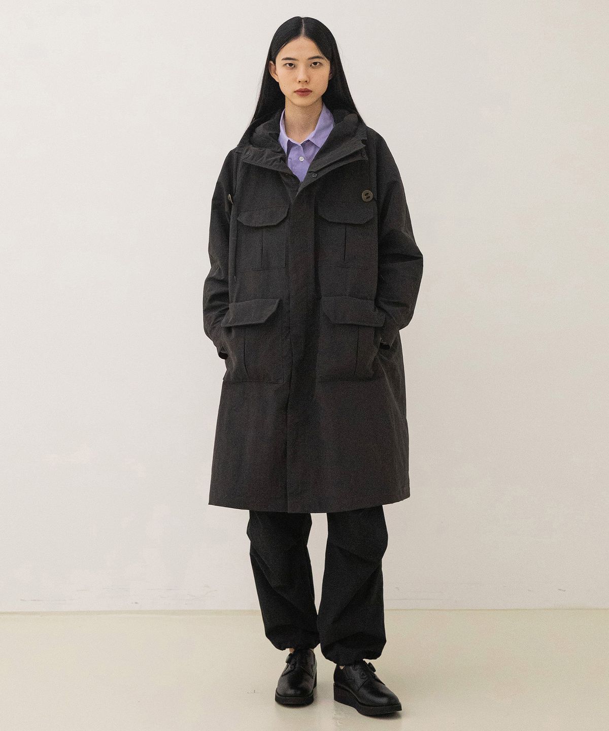 어나더오피스 우먼(ANOTHER OFFICE WOMEN) Women Legacy Mountain Coat (Coal)